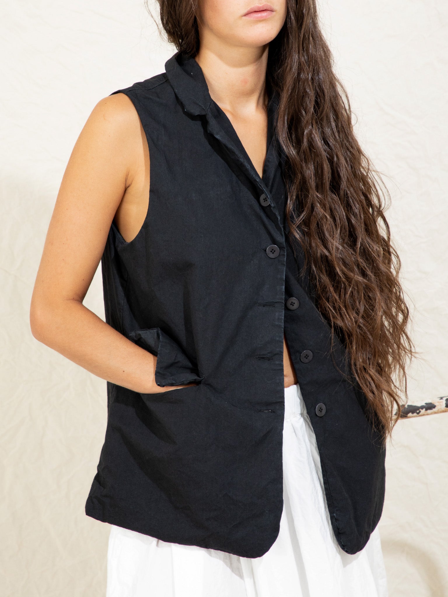 Namu Shop - Album di Famiglia Sleeveless Blazer CC - Charcoal