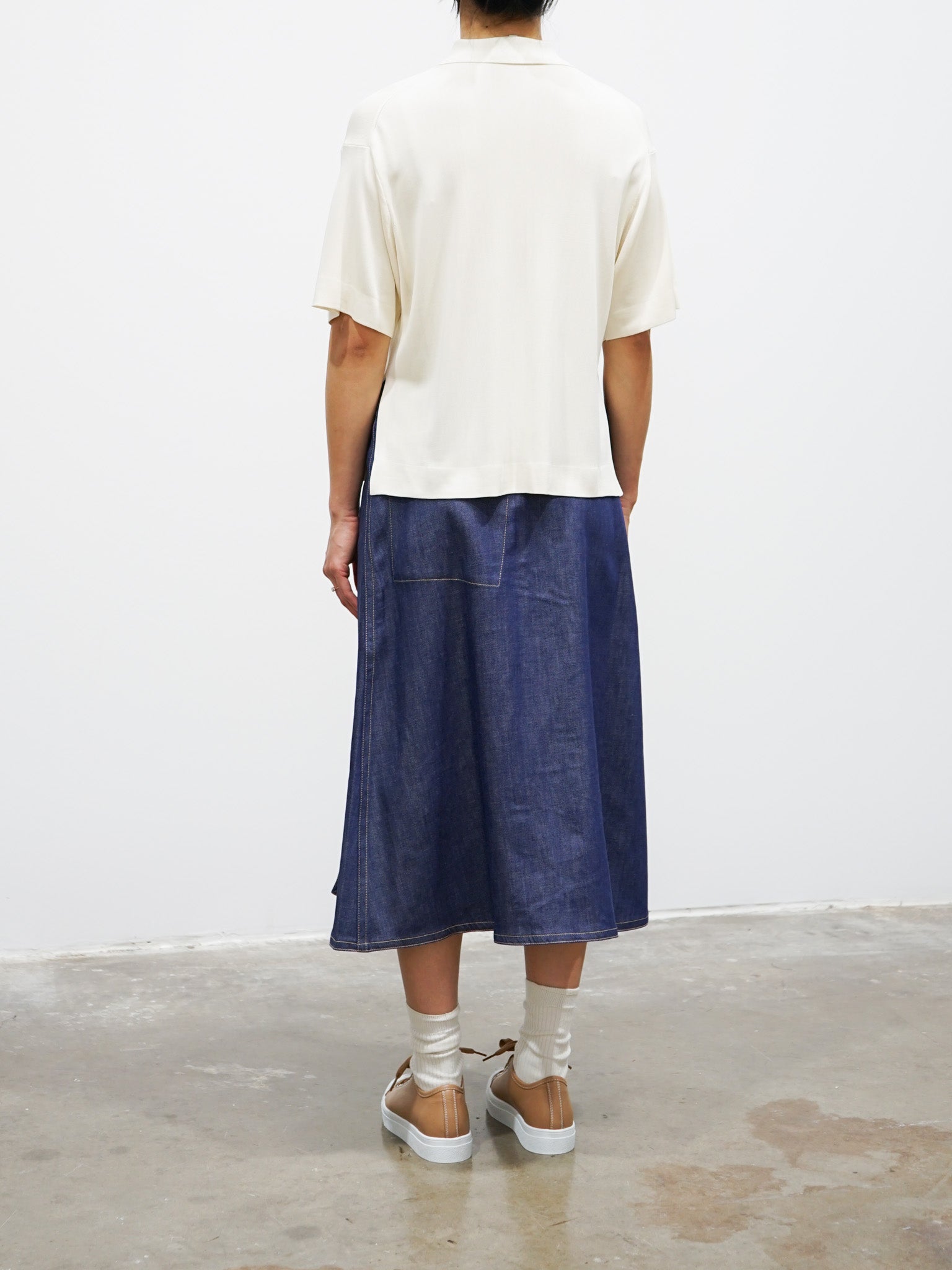 Namu Shop - Studio Nicholson Cedrus Jersey Short Sleeve Shirt - Parchment
