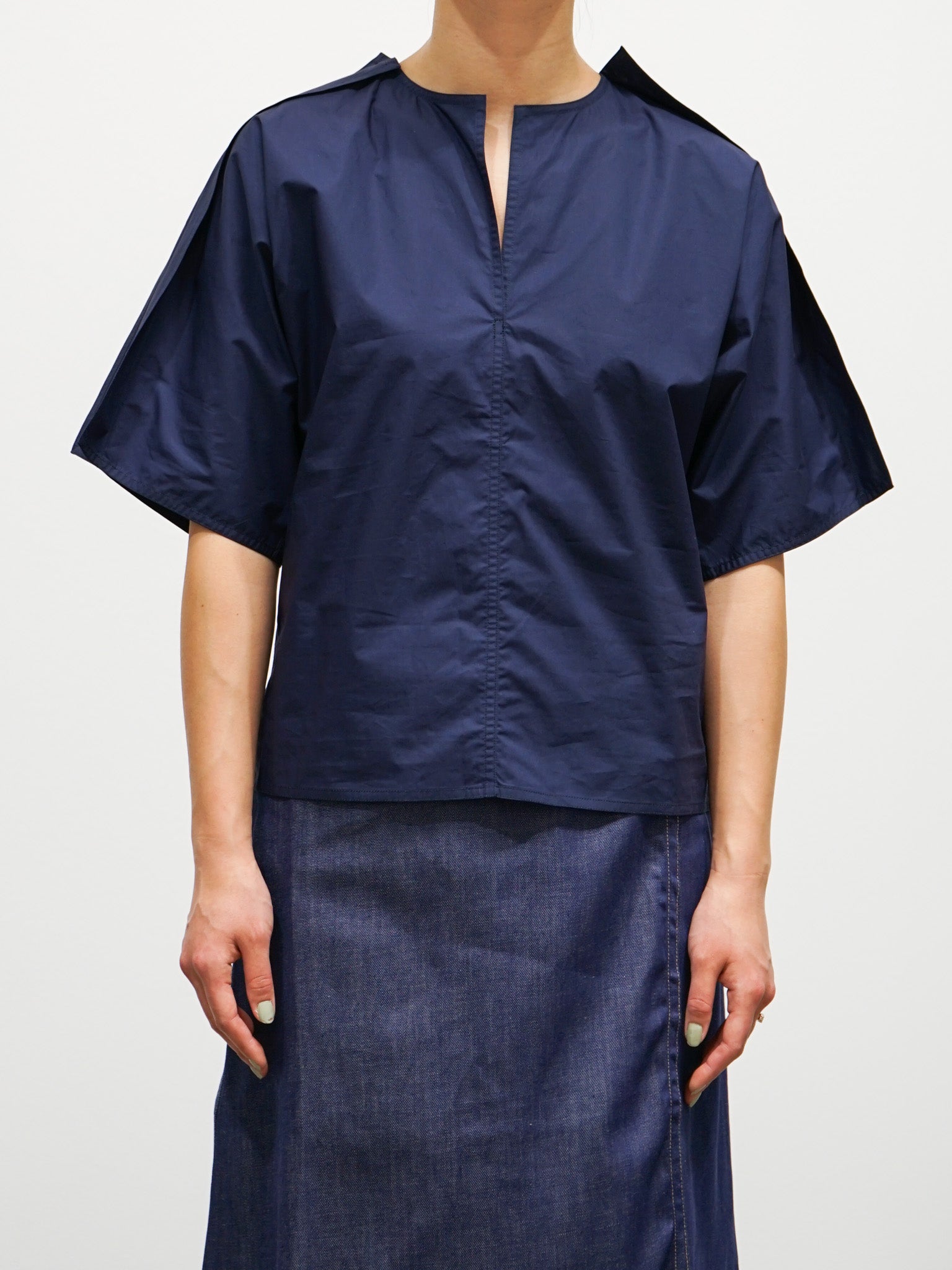 Namu Shop - Sofie D'Hoore Basta Woven Top - Dark Blue