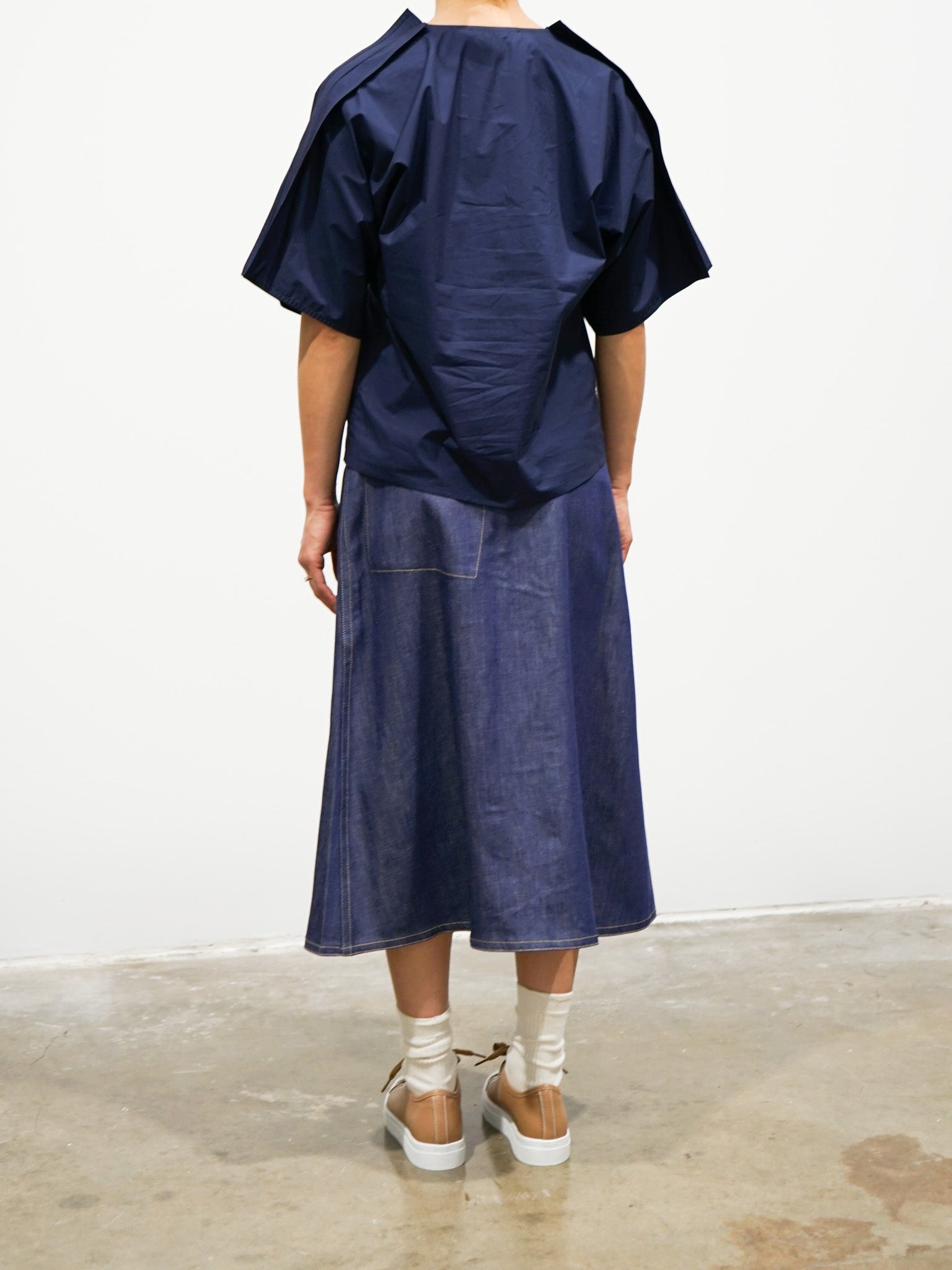 Namu Shop - Sofie D'Hoore Basta Woven Top - Dark Blue