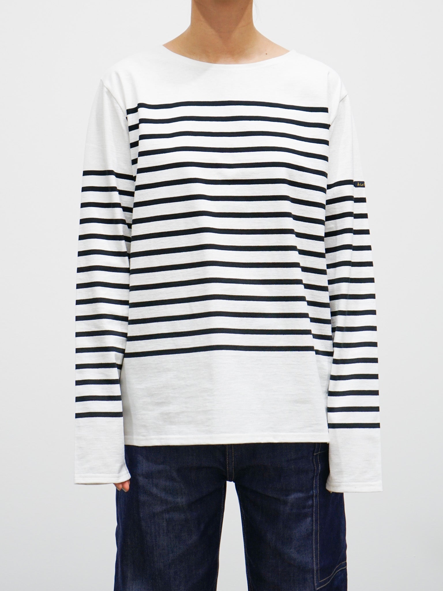Namu Shop - Veritecoeur Le Minor Border Longsleeve Tee - Black x White