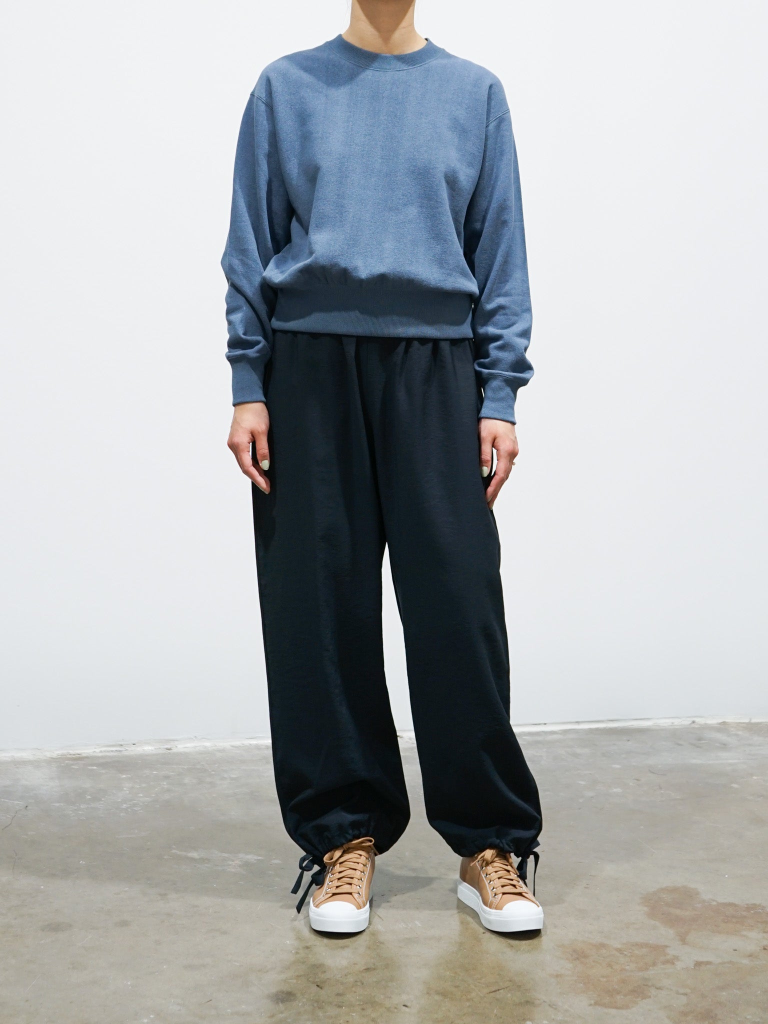 Namu Shop - Unfil Cotton & Paper Terry Sweatshirt - Graphite Blue