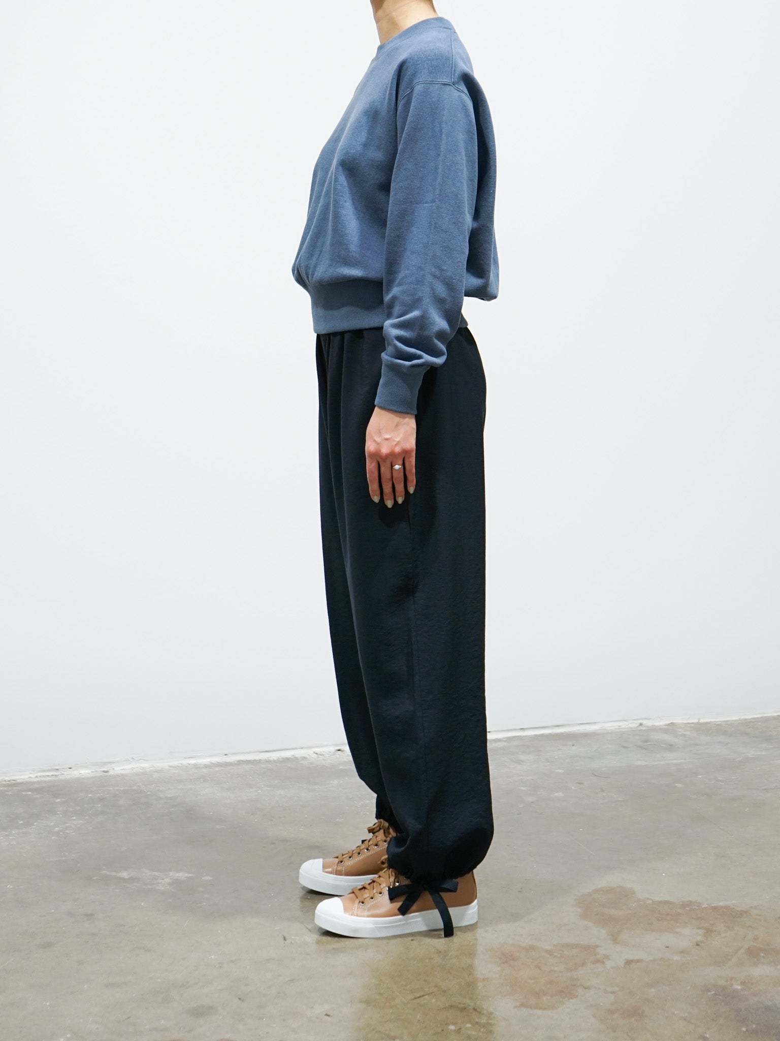 Namu Shop - Unfil Cotton & Paper Terry Sweatshirt - Graphite Blue