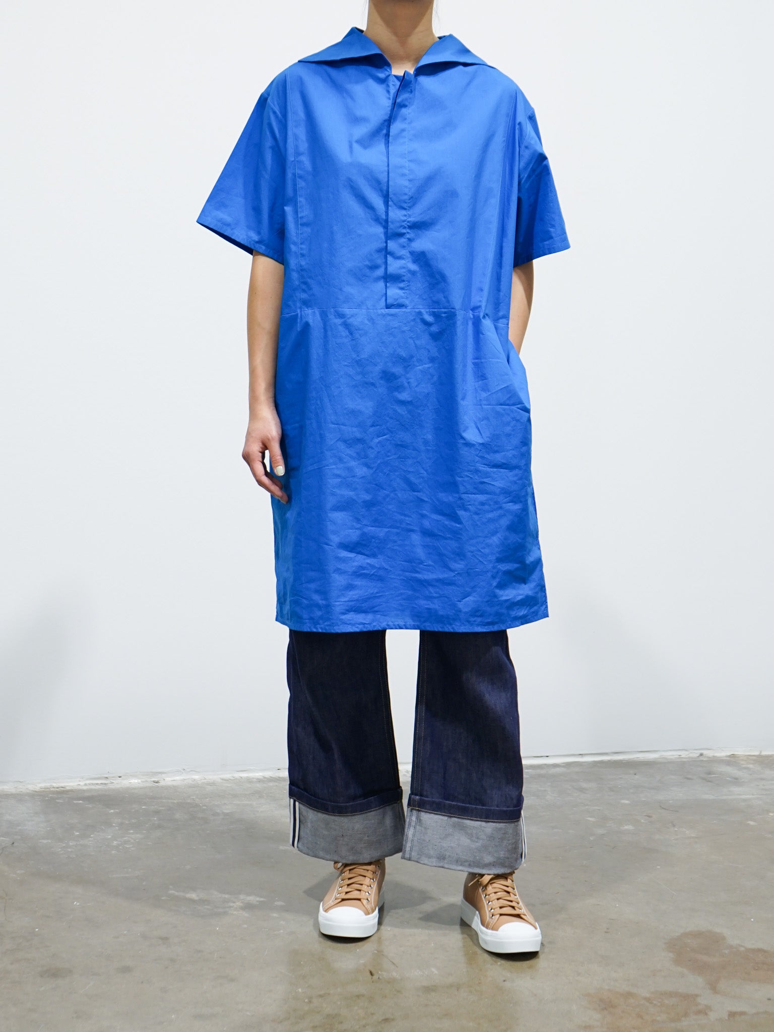 Namu Shop - Toogood The Anchorsmith Dress - Paper Cotton Cobalt