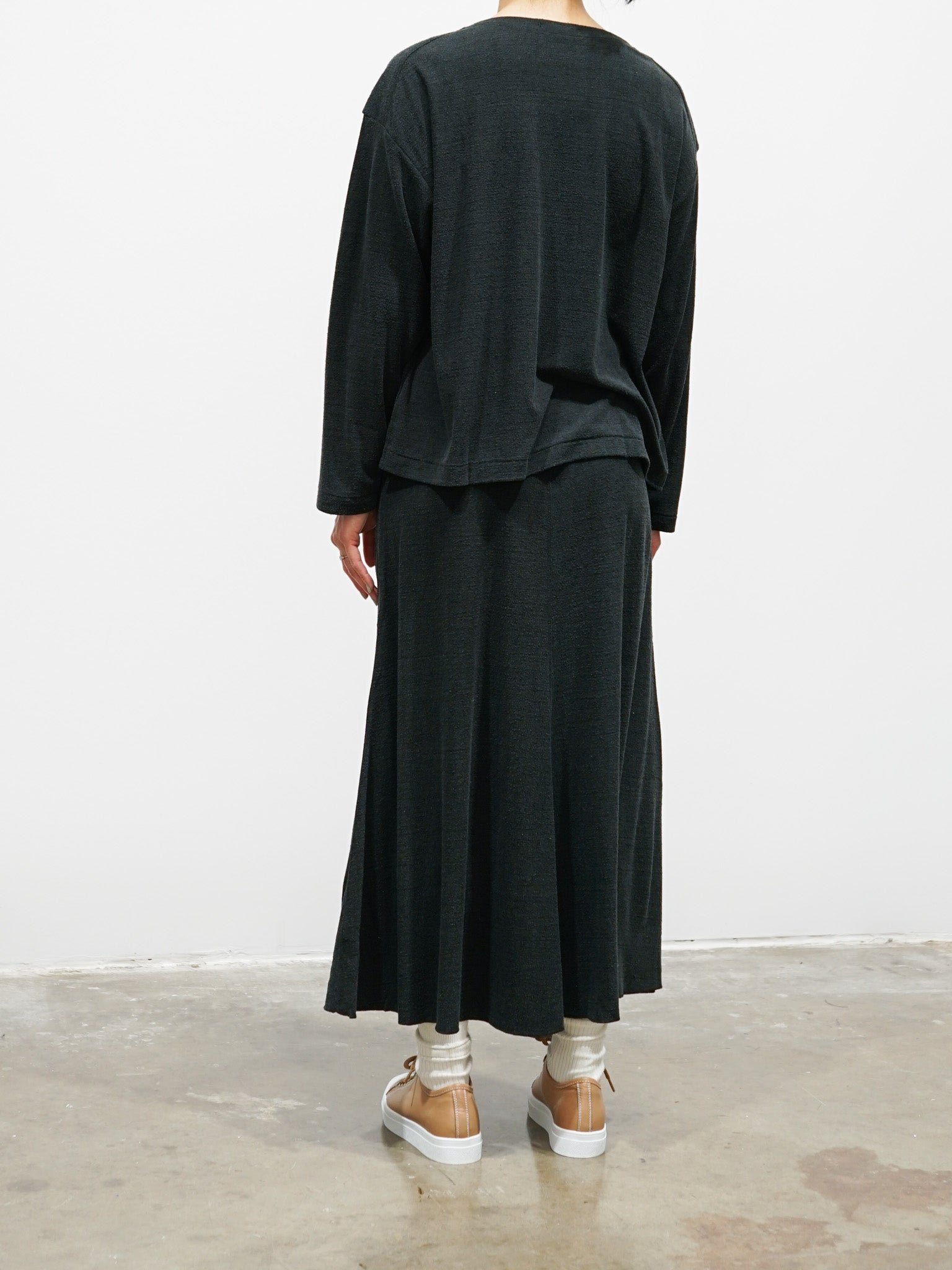 Namu Shop - Unfil Raw Silk Jersey L/S Tee - Natural