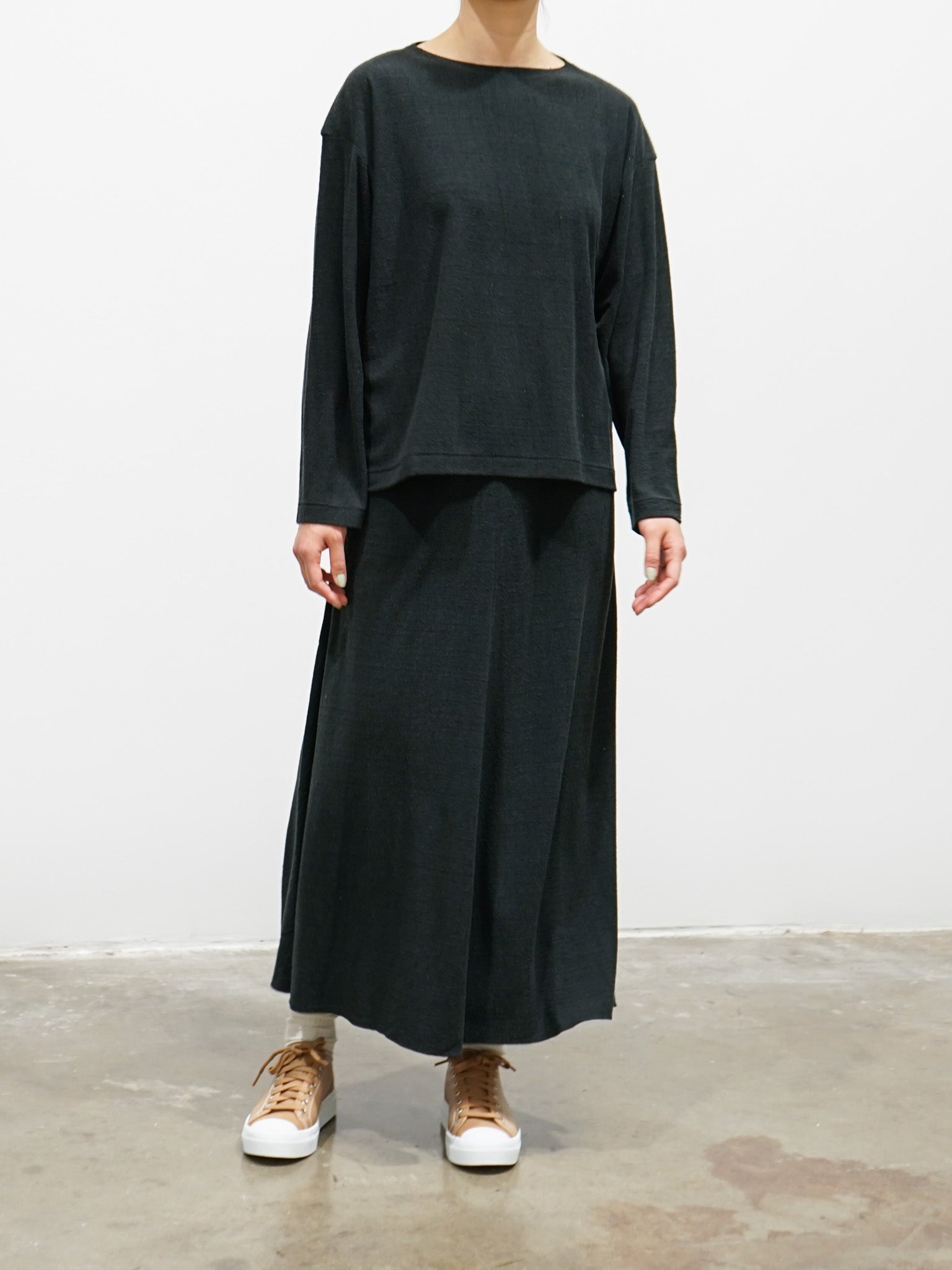 Namu Shop - Unfil Raw Silk Jersey L/S Tee - Natural