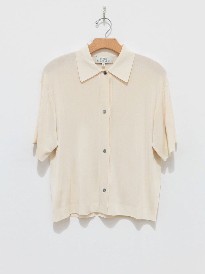 Namu Shop - Studio Nicholson Cedrus Jersey Short Sleeve Shirt - Parchment