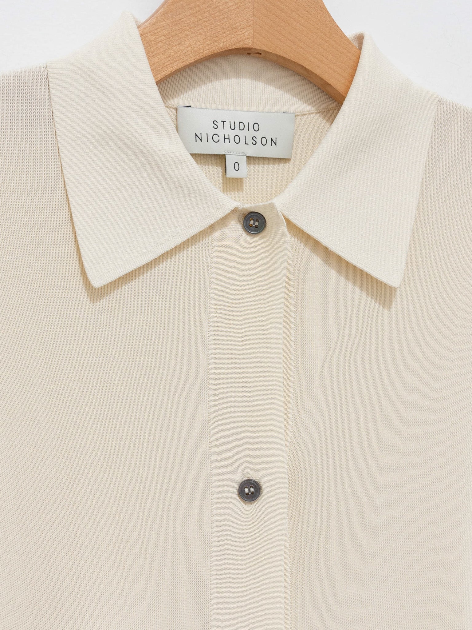 Namu Shop - Studio Nicholson Cedrus Jersey Short Sleeve Shirt - Parchment