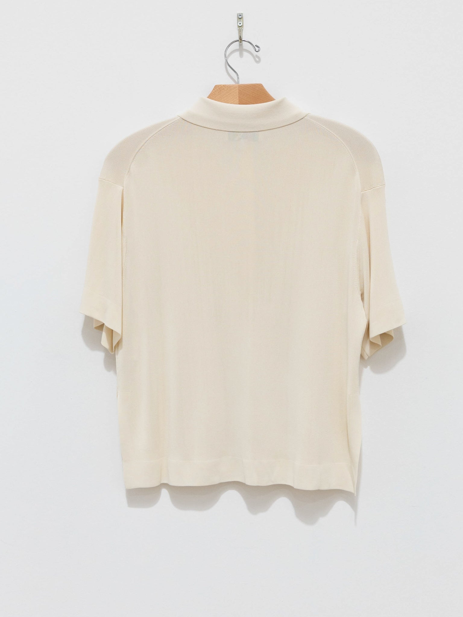 Namu Shop - Studio Nicholson Cedrus Jersey Short Sleeve Shirt - Parchment