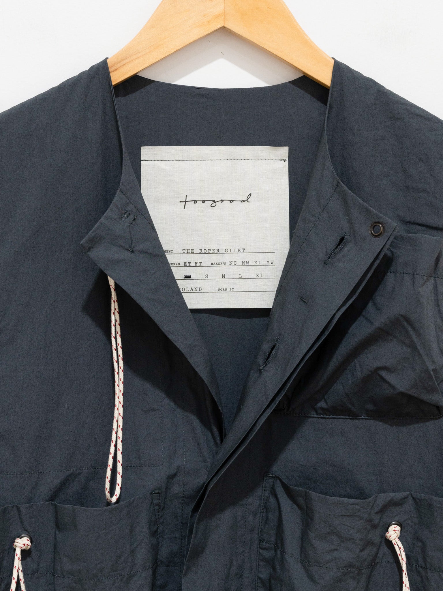 Namu Shop - Toogood The Roper Gilet - Papery Cotton Tar