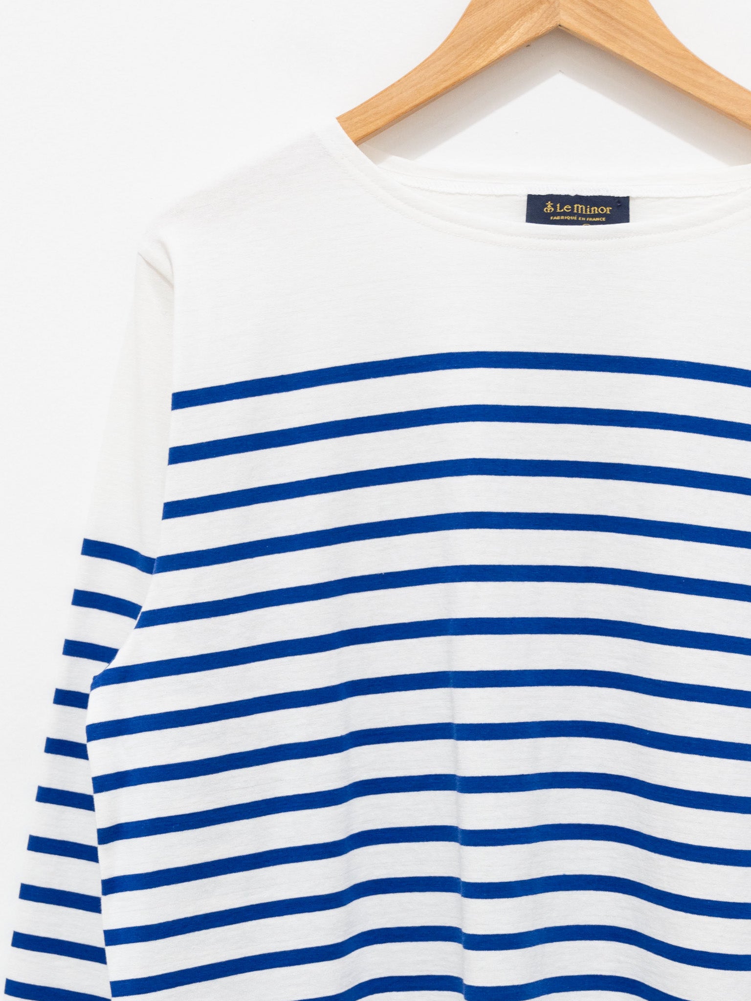 Namu Shop - Veritecoeur Le Minor Border Longsleeve Tee - Royal Blue x White