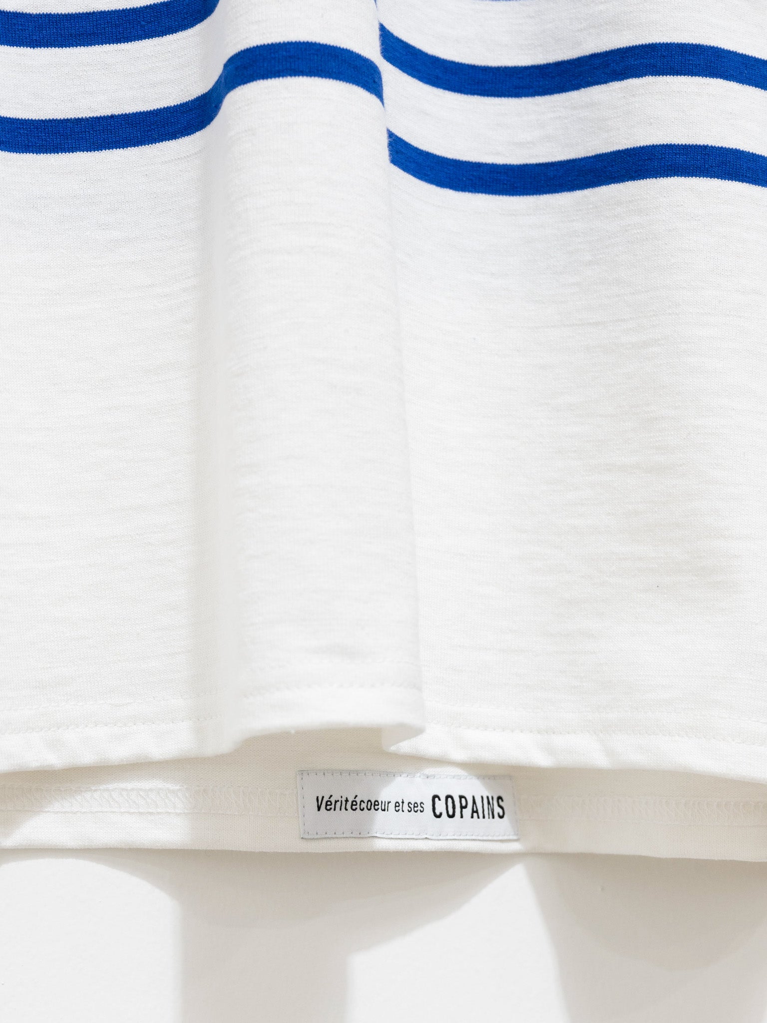 Namu Shop - Veritecoeur Le Minor Border Longsleeve Tee - Royal Blue x White