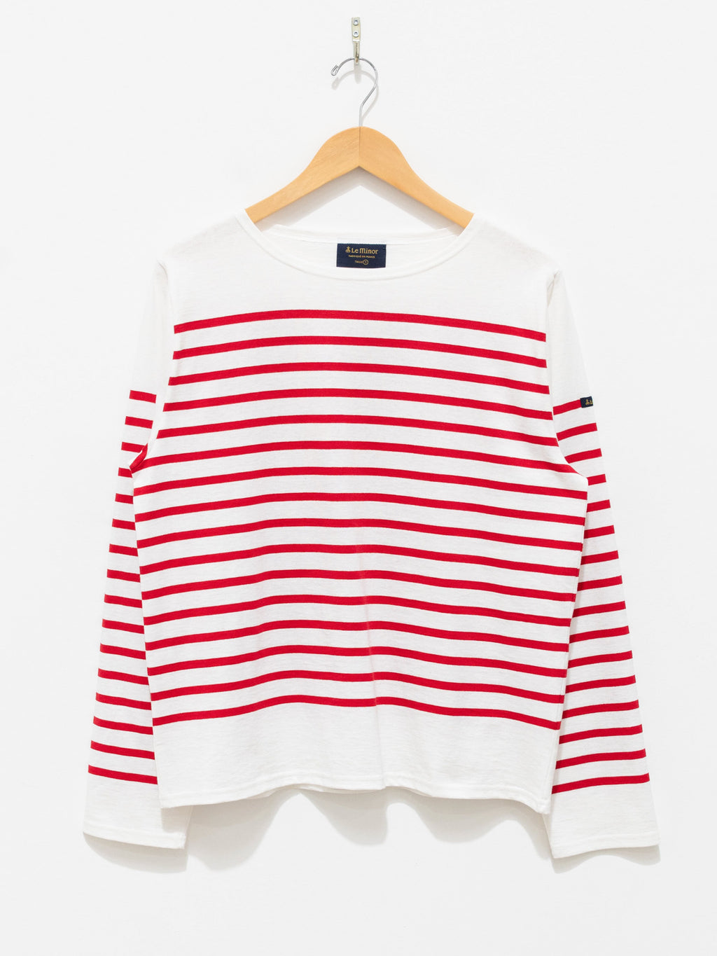 Namu Shop - Veritecoeur Le Minor Border Longsleeve Tee - Red x White