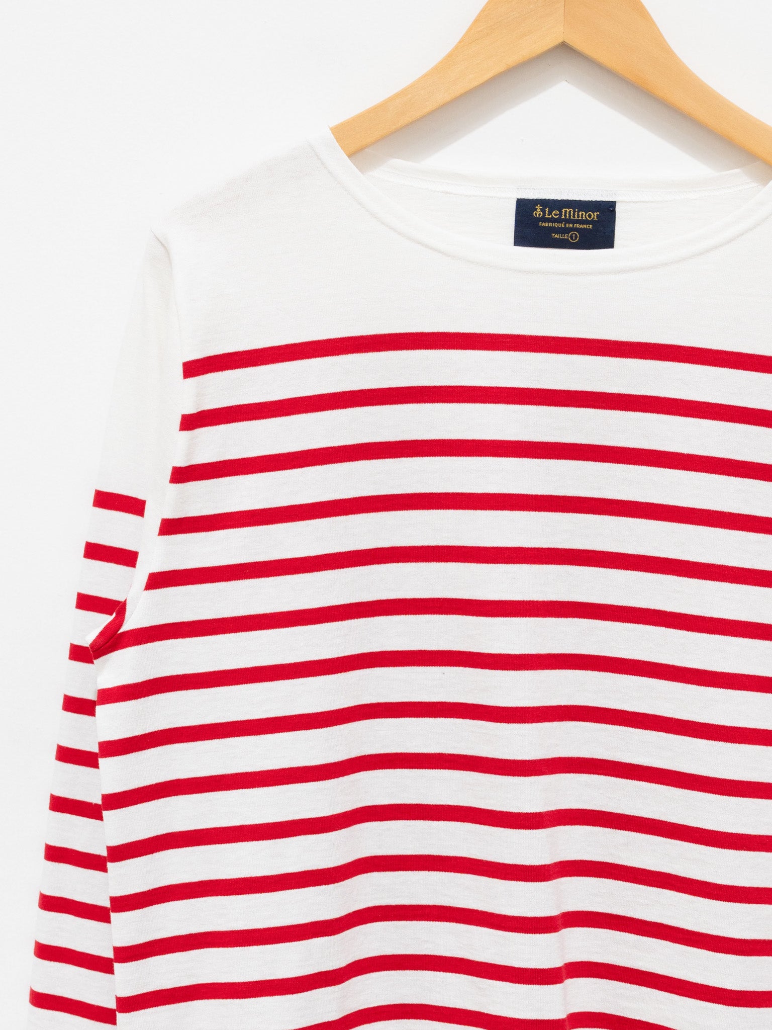 Namu Shop - Veritecoeur Le Minor Border Longsleeve Tee - Red x White