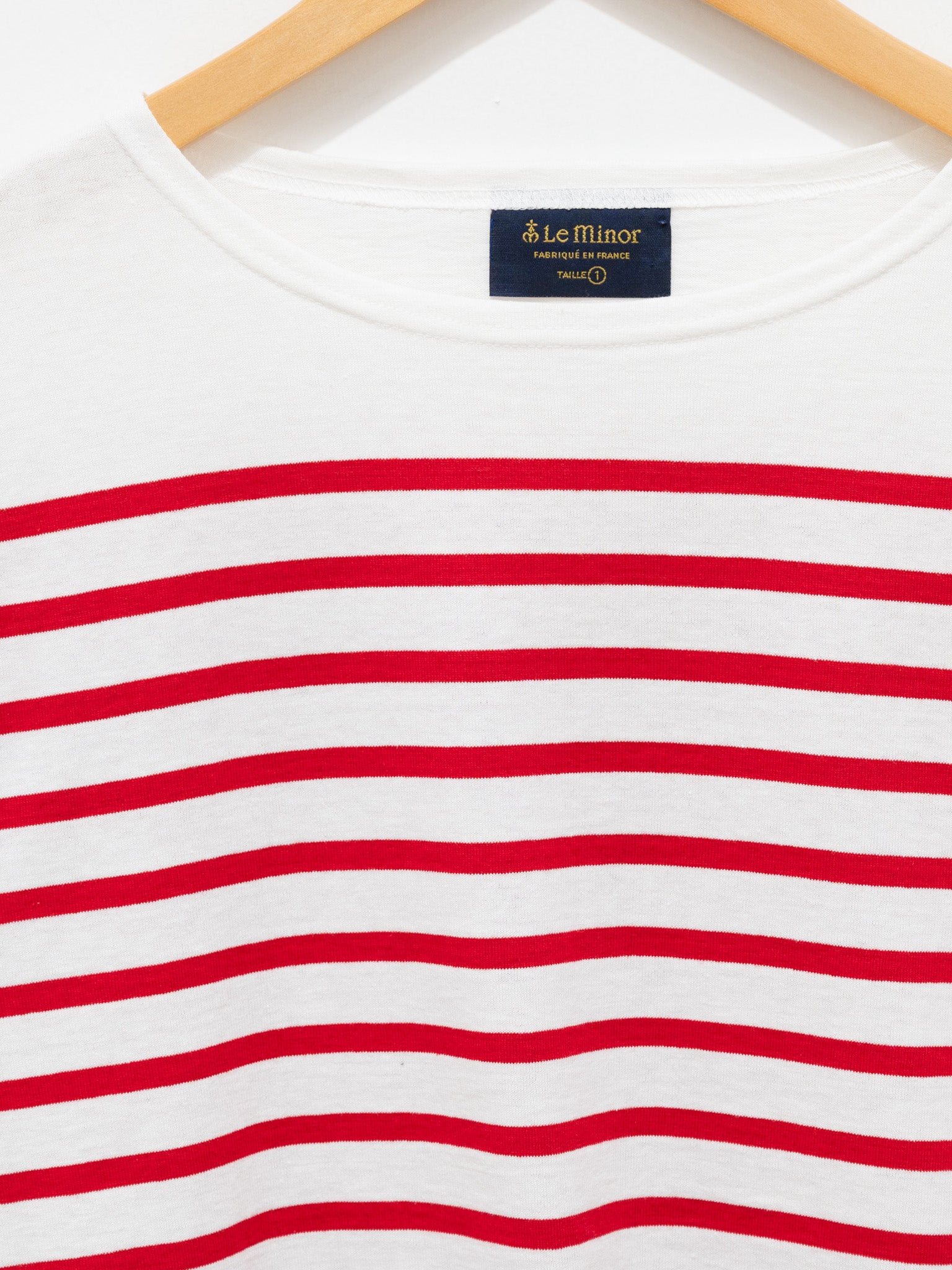 Namu Shop - Veritecoeur Le Minor Border Longsleeve Tee - Red x White