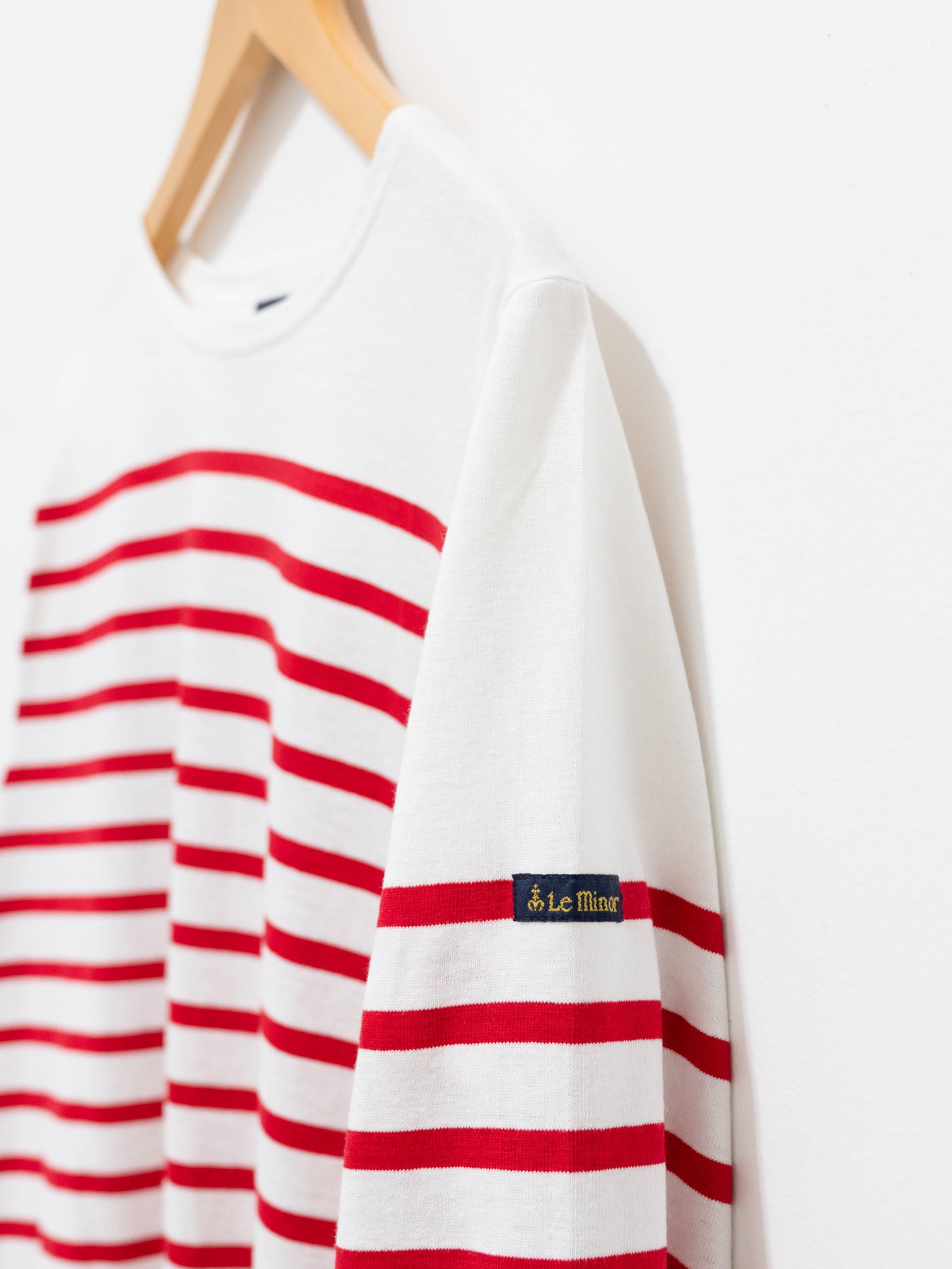 Namu Shop - Veritecoeur Le Minor Border Longsleeve Tee - Red x White