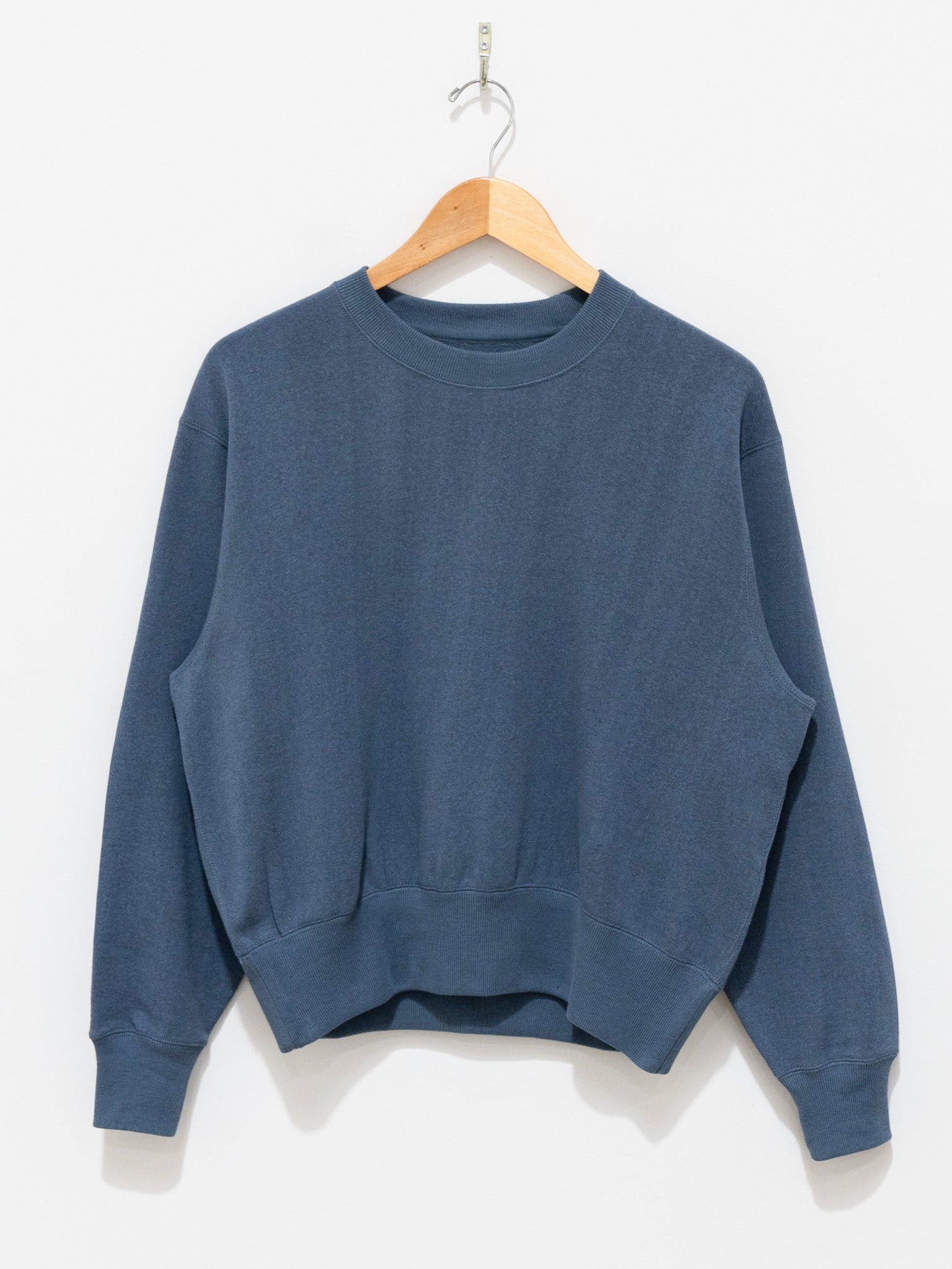 Namu Shop - Unfil Cotton & Paper Terry Sweatshirt - Graphite Blue