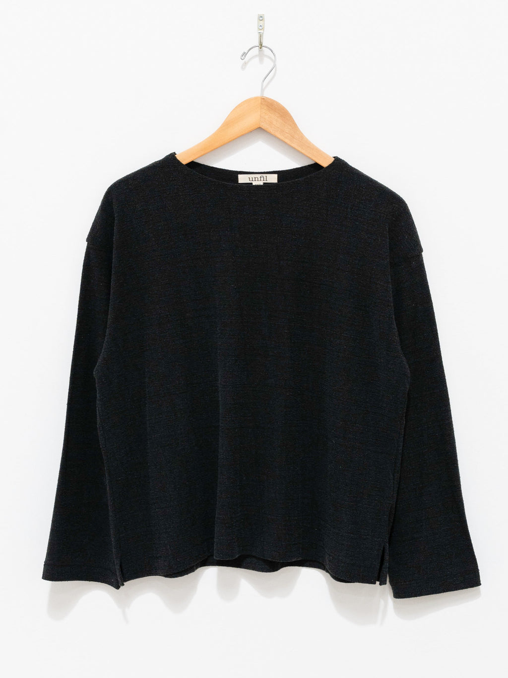 Namu Shop - Unfil Raw Silk Jersey L/S Tee - Black
