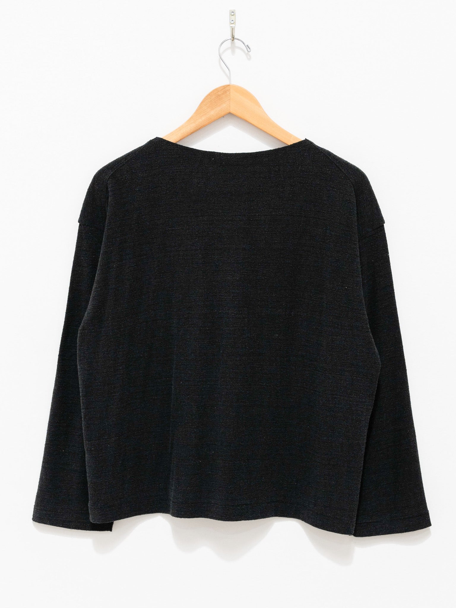Namu Shop - Unfil Raw Silk Jersey L/S Tee - Black