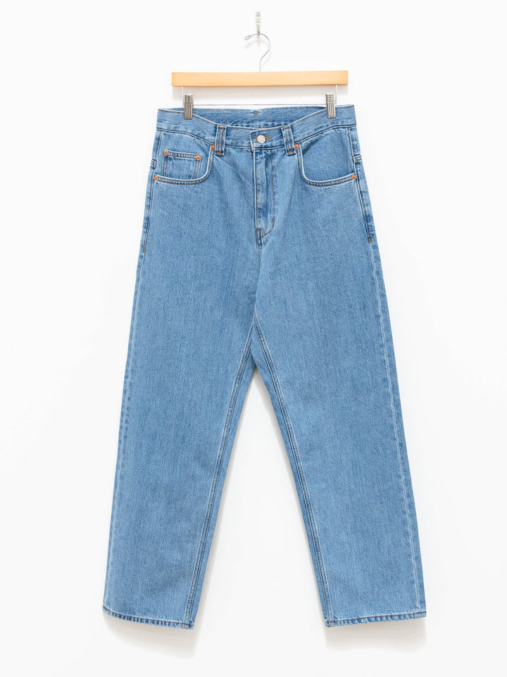Namu Shop - Document One Wash Denim 5 Pocket Pants - Light Indigo
