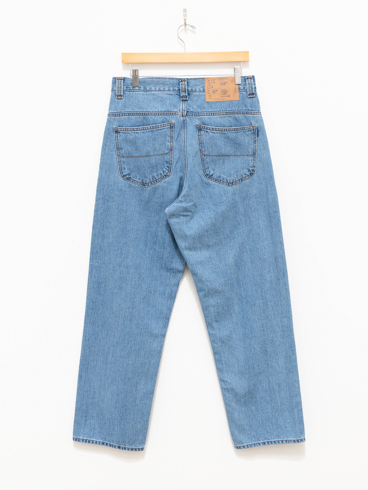 Namu Shop - Document One Wash Denim 5 Pocket Pants - Light Indigo