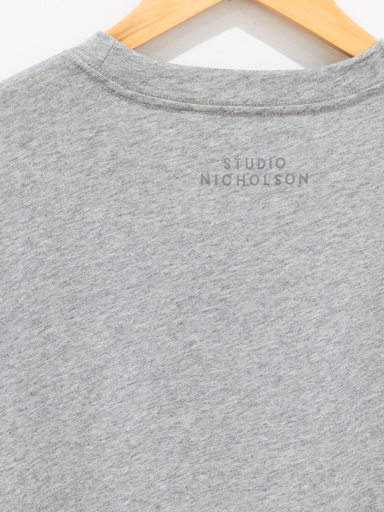 Namu Shop - Studio Nicholson Marine Perfect Tee - Grey Marl