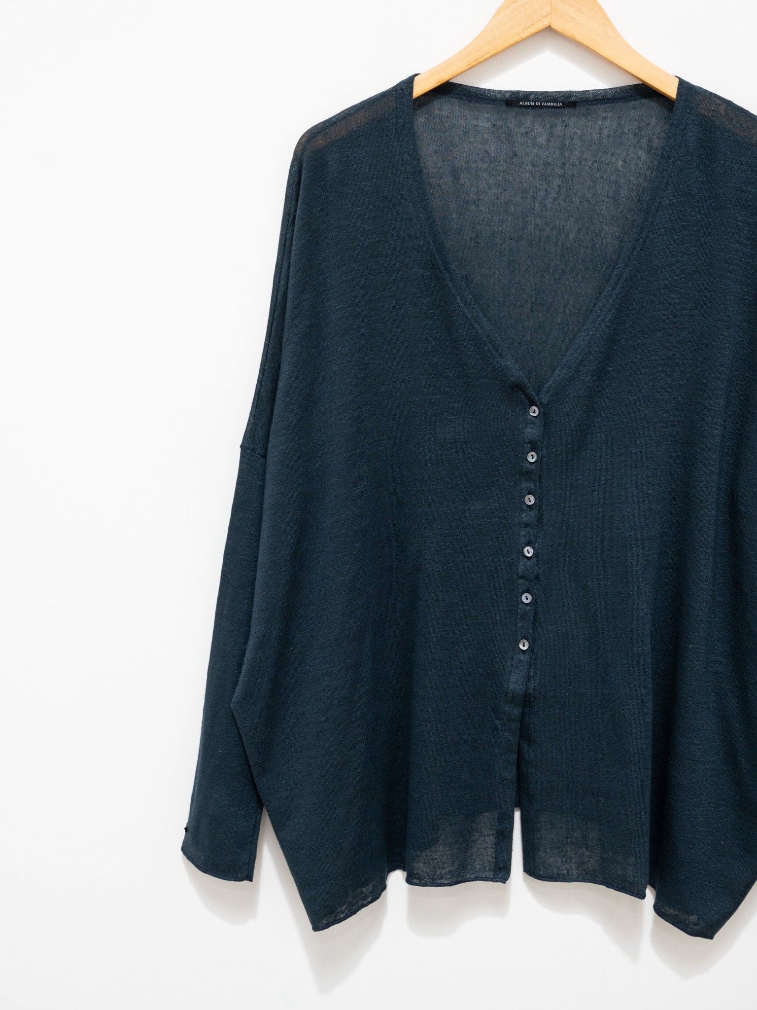 Namu Shop - Album di Famiglia Linen Cardigan - Navy