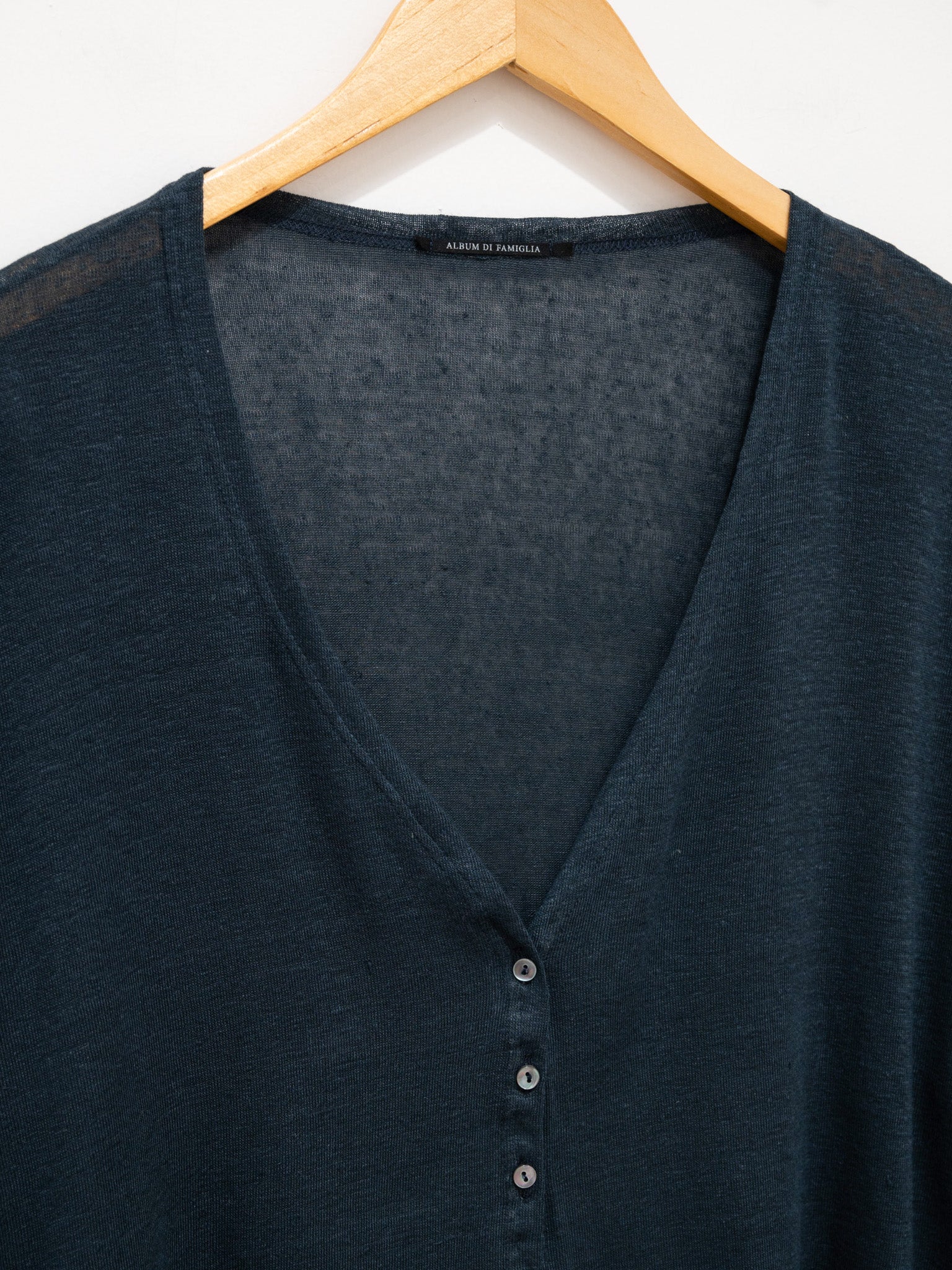 Namu Shop - Album di Famiglia Linen Cardigan - Navy