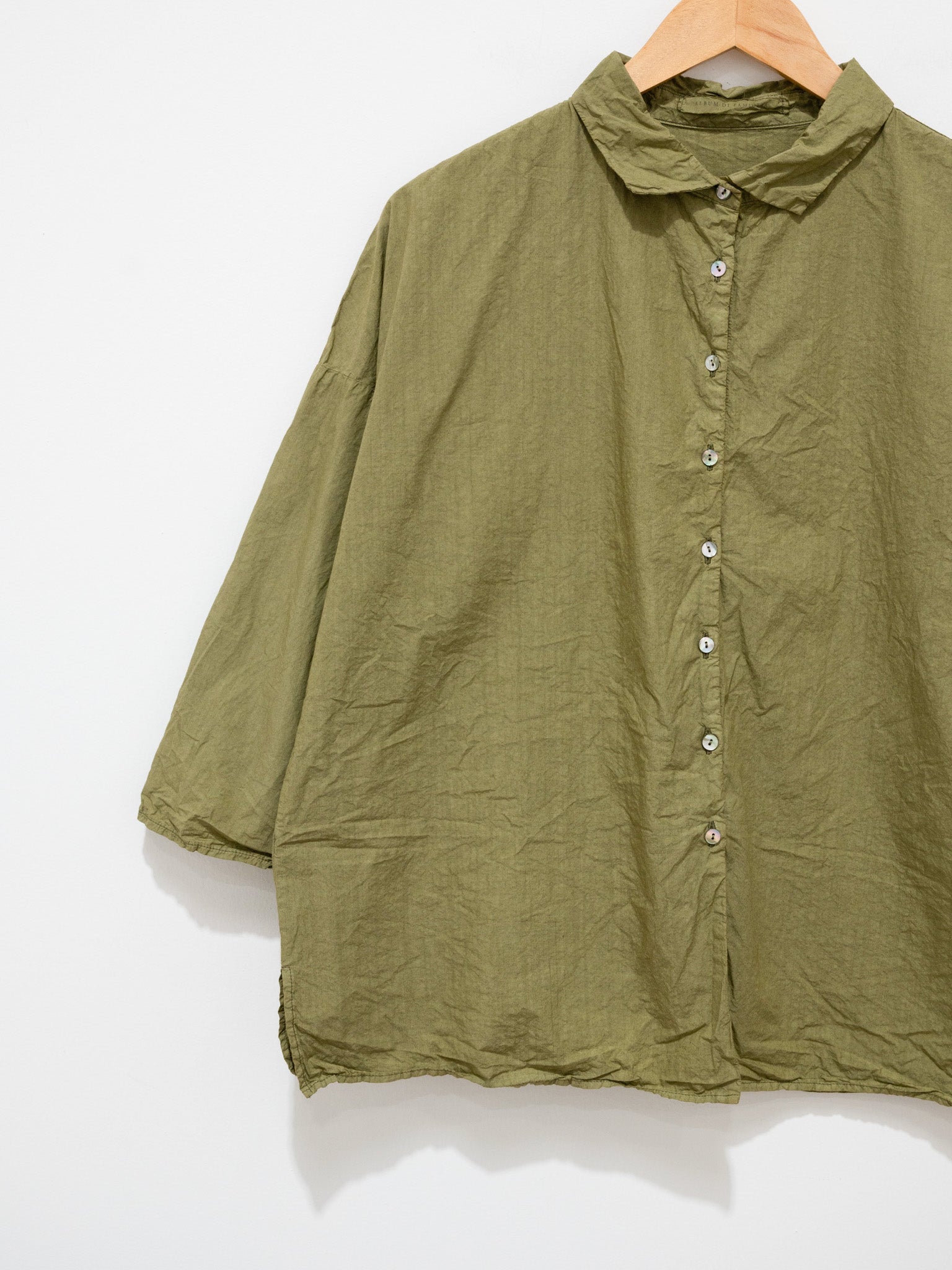 Namu Shop - Album di Famiglia Short Collar Shirt TC - Khaki
