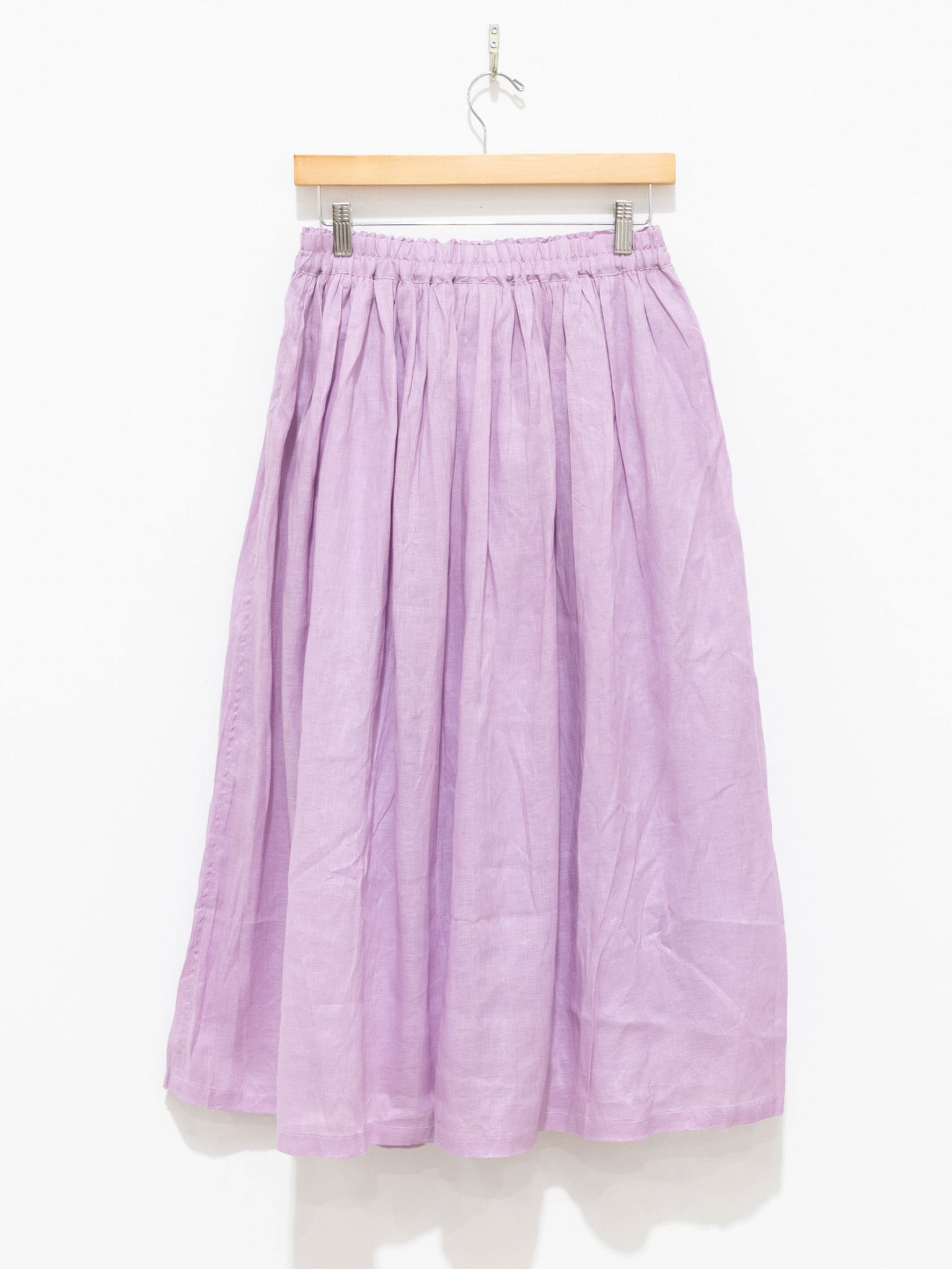 Namu Shop - Ichi Antiquites Color Linen Skirt - Violet