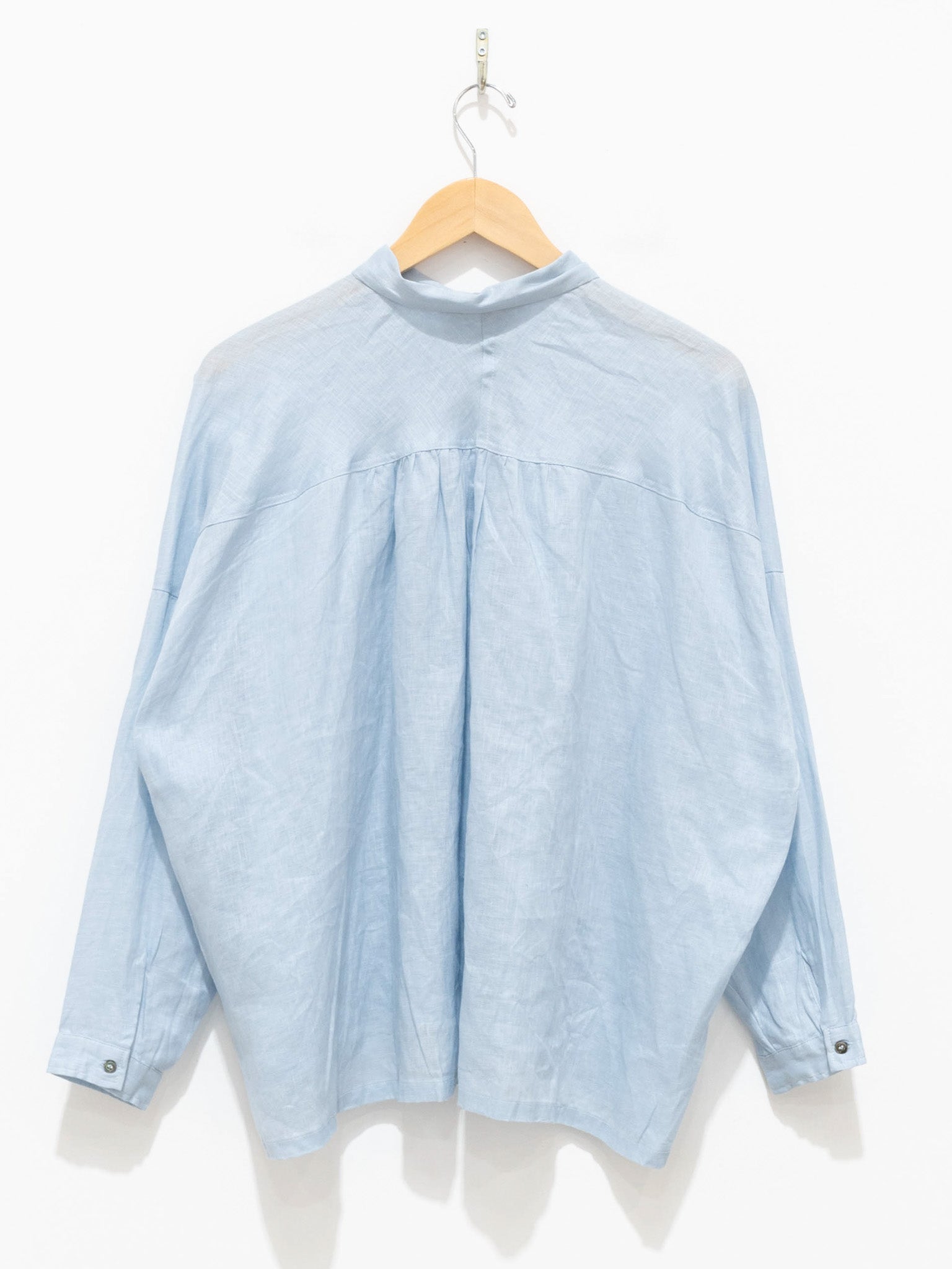 Namu Shop - Ichi Antiquites Color Linen Shirt - Light Blue