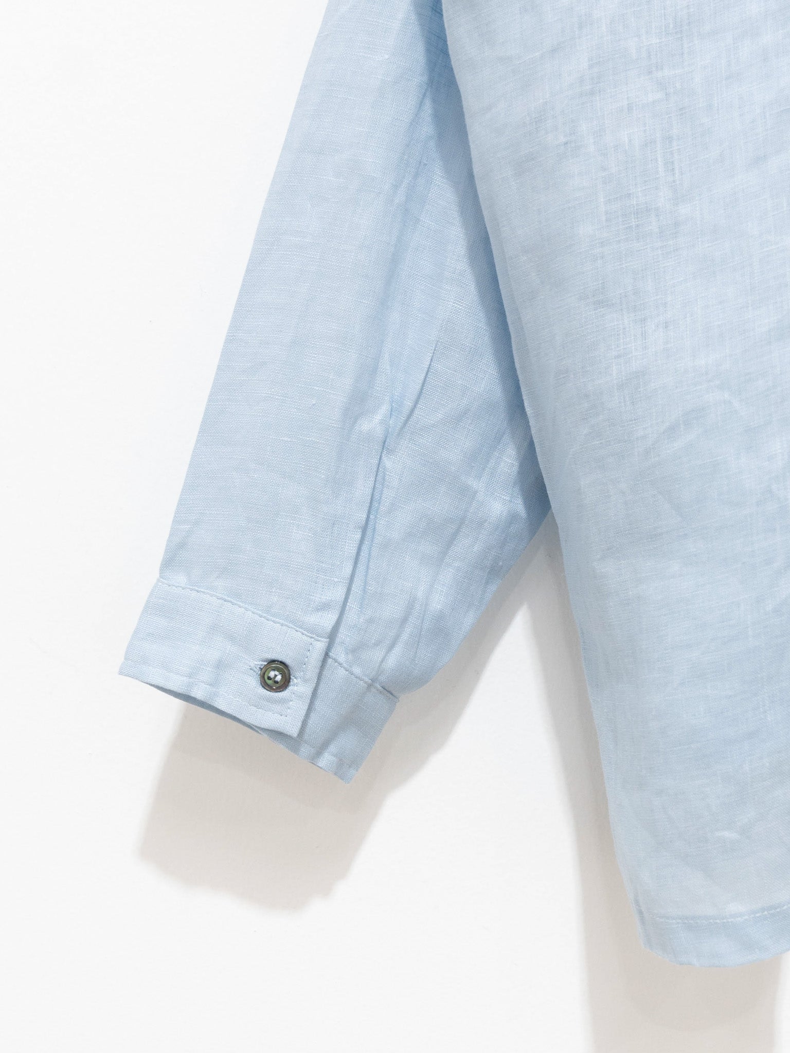Namu Shop - Ichi Antiquites Color Linen Shirt - Light Blue