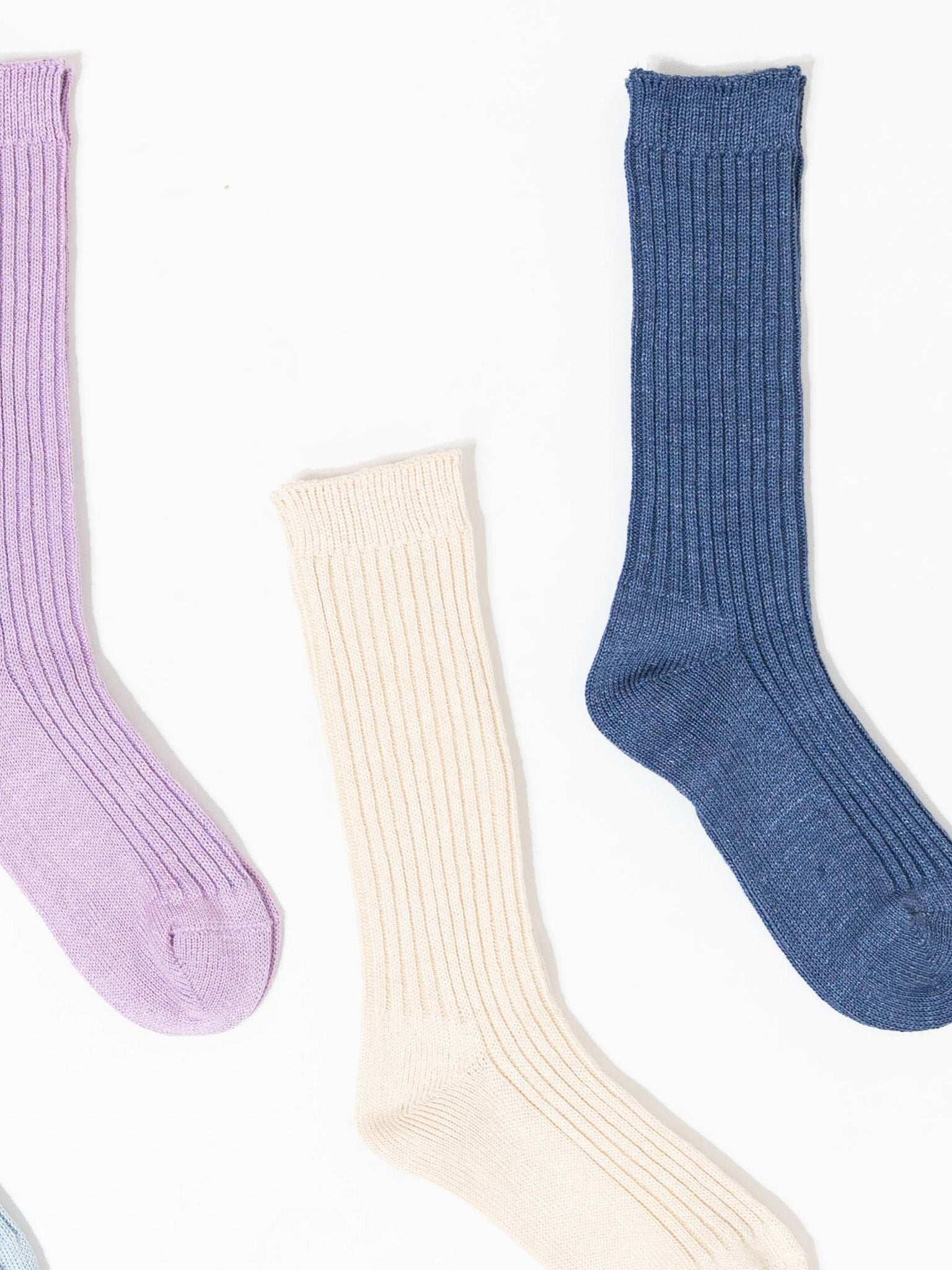 Namu Shop - Ichi Antiquites Linen Rib Socks - 4 Colors