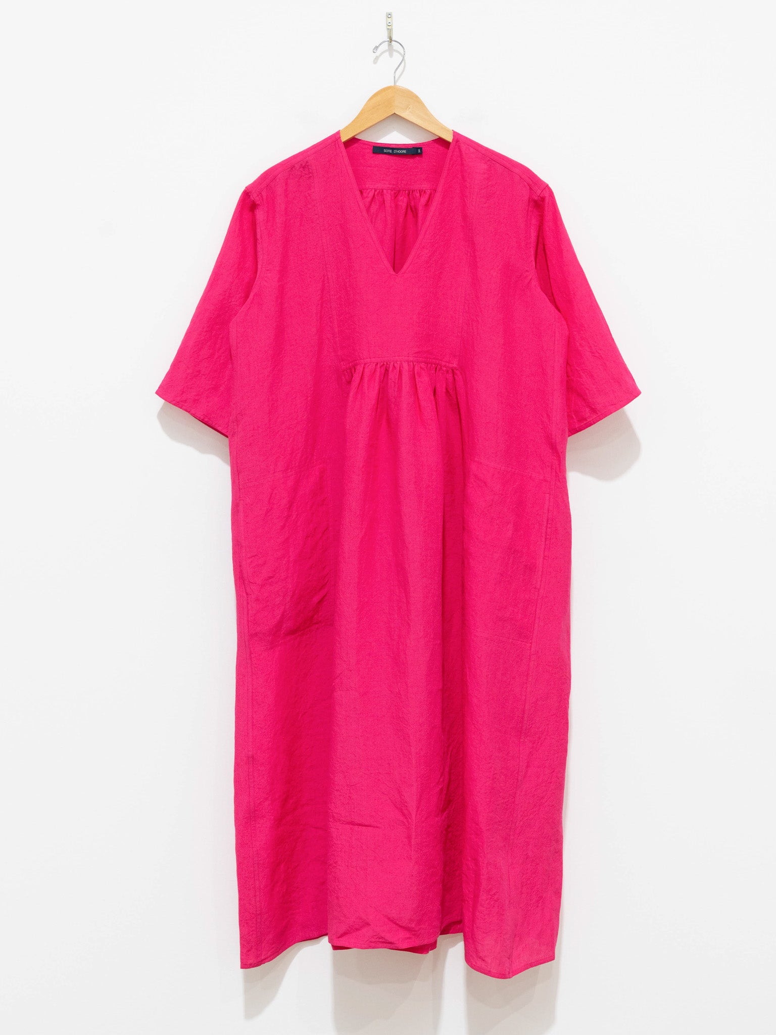 Namu Shop - Sofie D'Hoore Doralynn Linen Dress - Fuschia Pink