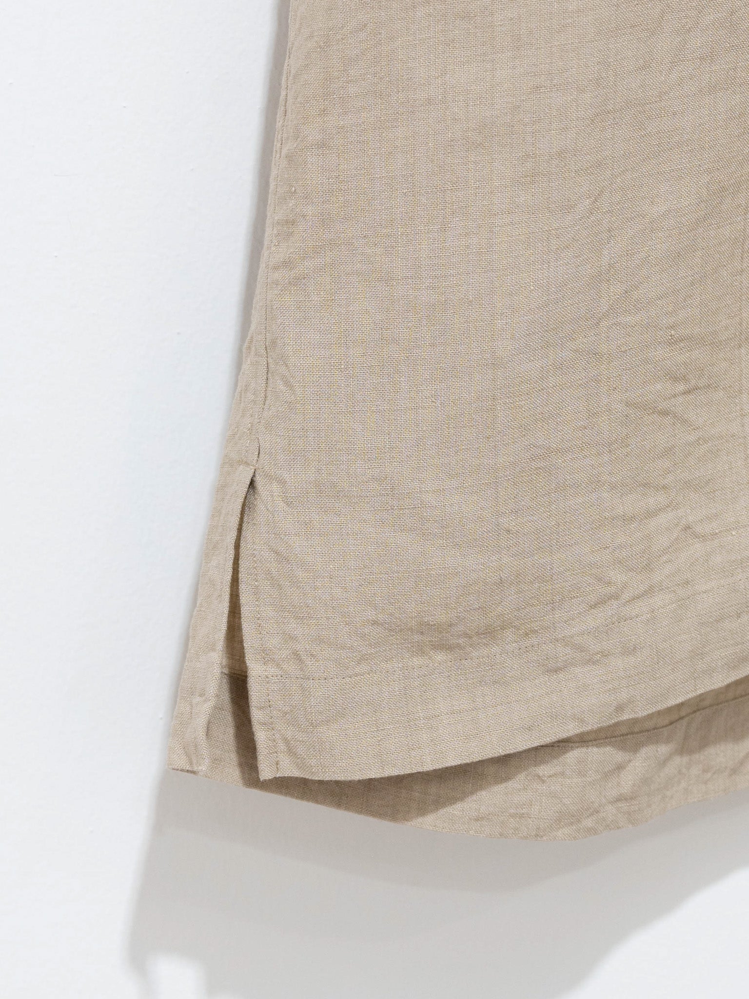 Namu Shop - Kaptain Sunshine Linen Silk Open Collar Shirt - Natural