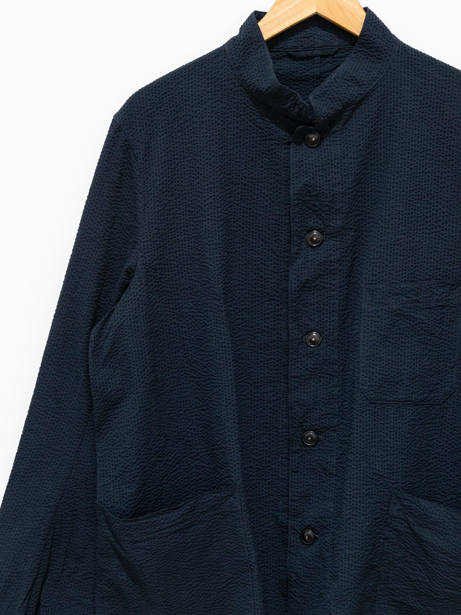 Namu Shop - Kaptain Sunshine Standcollar Jacket - Navy Stripe