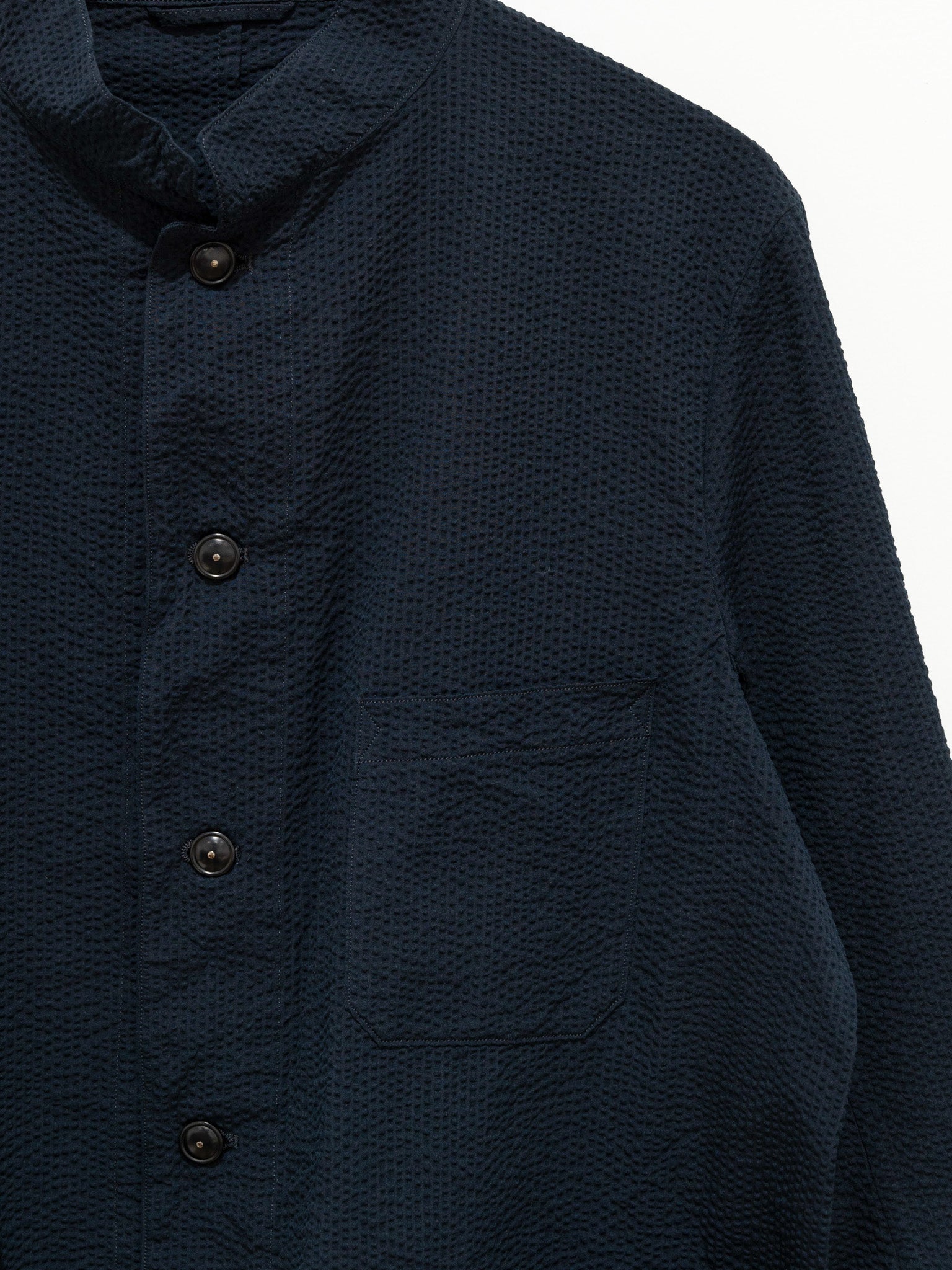 Namu Shop - Kaptain Sunshine Standcollar Jacket - Navy Stripe