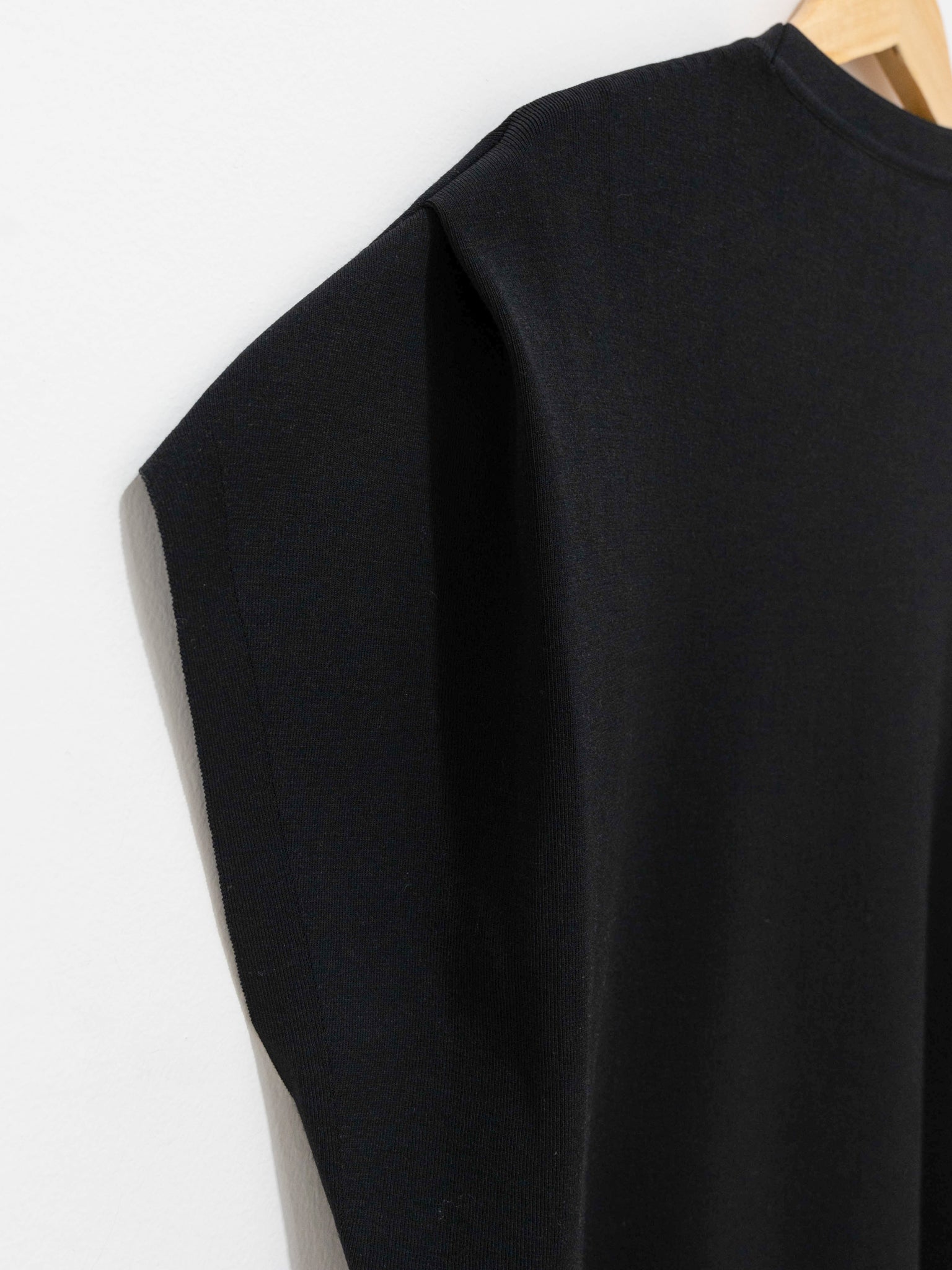 Namu Shop - Auralee Wool Recycled Poly High Gauge Rib Knit Sleeveless P/O - Black