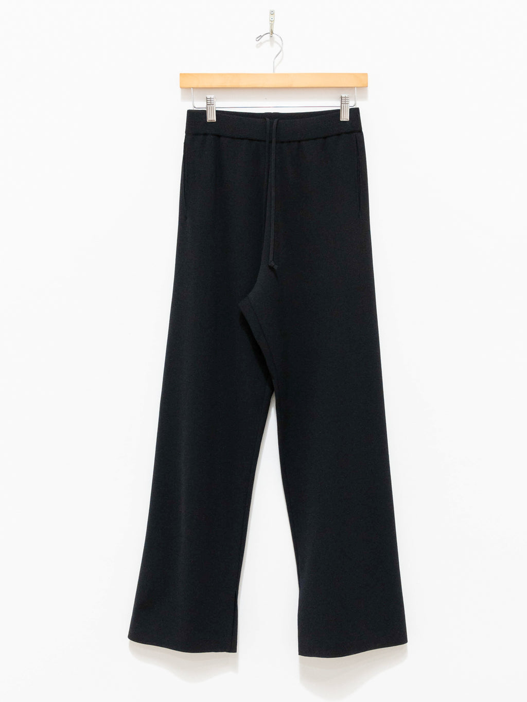 Namu Shop - Auralee Wool Recycled Poly High Gauge Rib Knit Pants - Black