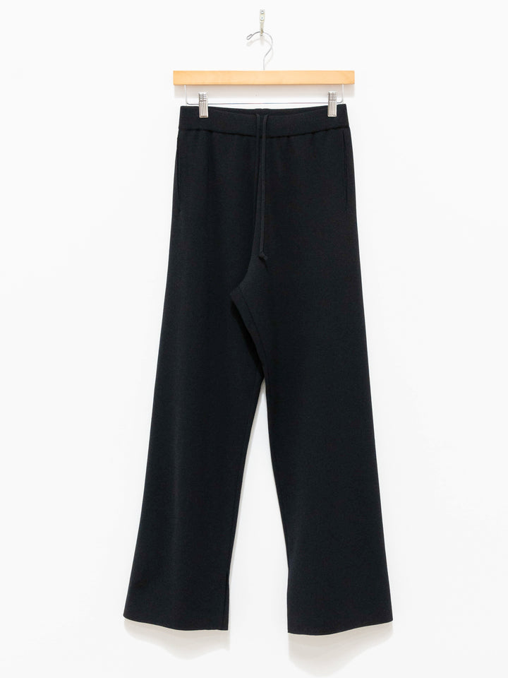 Namu Shop - Auralee Wool Recycled Poly High Gauge Rib Knit Pants - Black