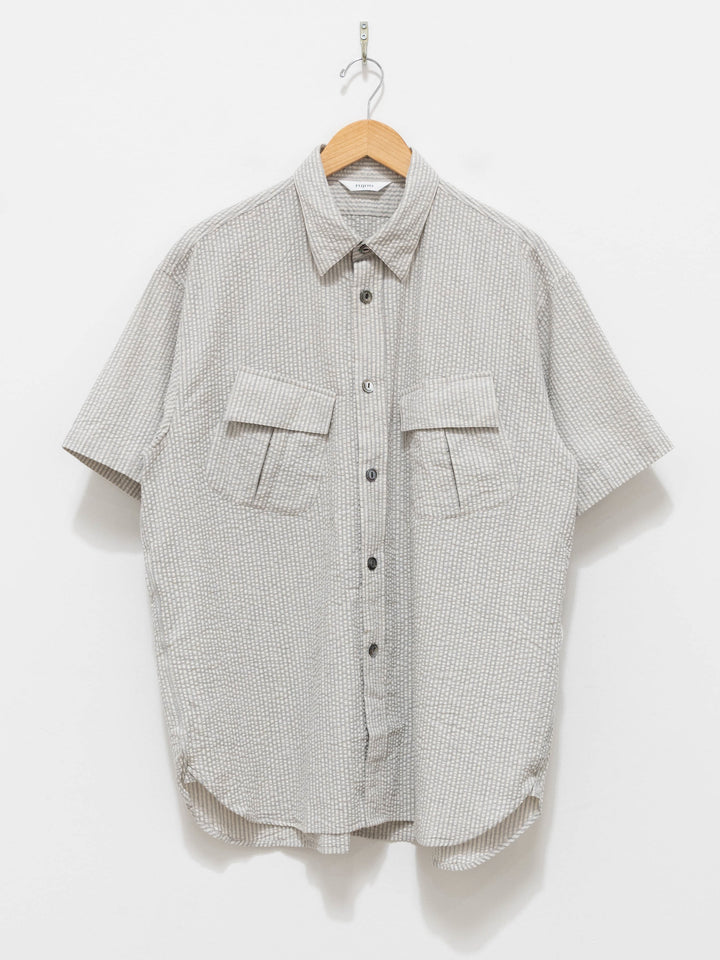 Namu Shop - Fujito S/S Fatigue Shirt - Natural Stripe