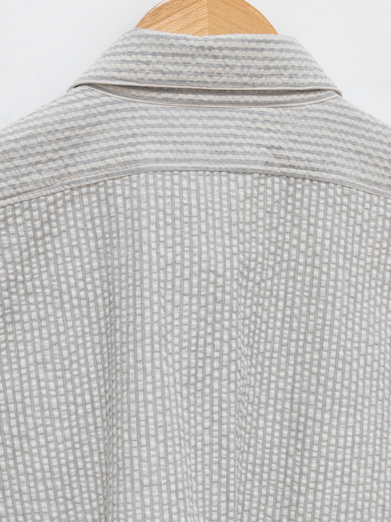 Namu Shop - Fujito S/S Fatigue Shirt - Natural Stripe