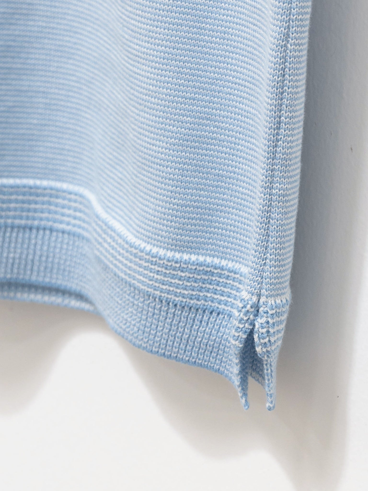 Namu Shop - Fujito Border Knit T-Shirt - Blue Border