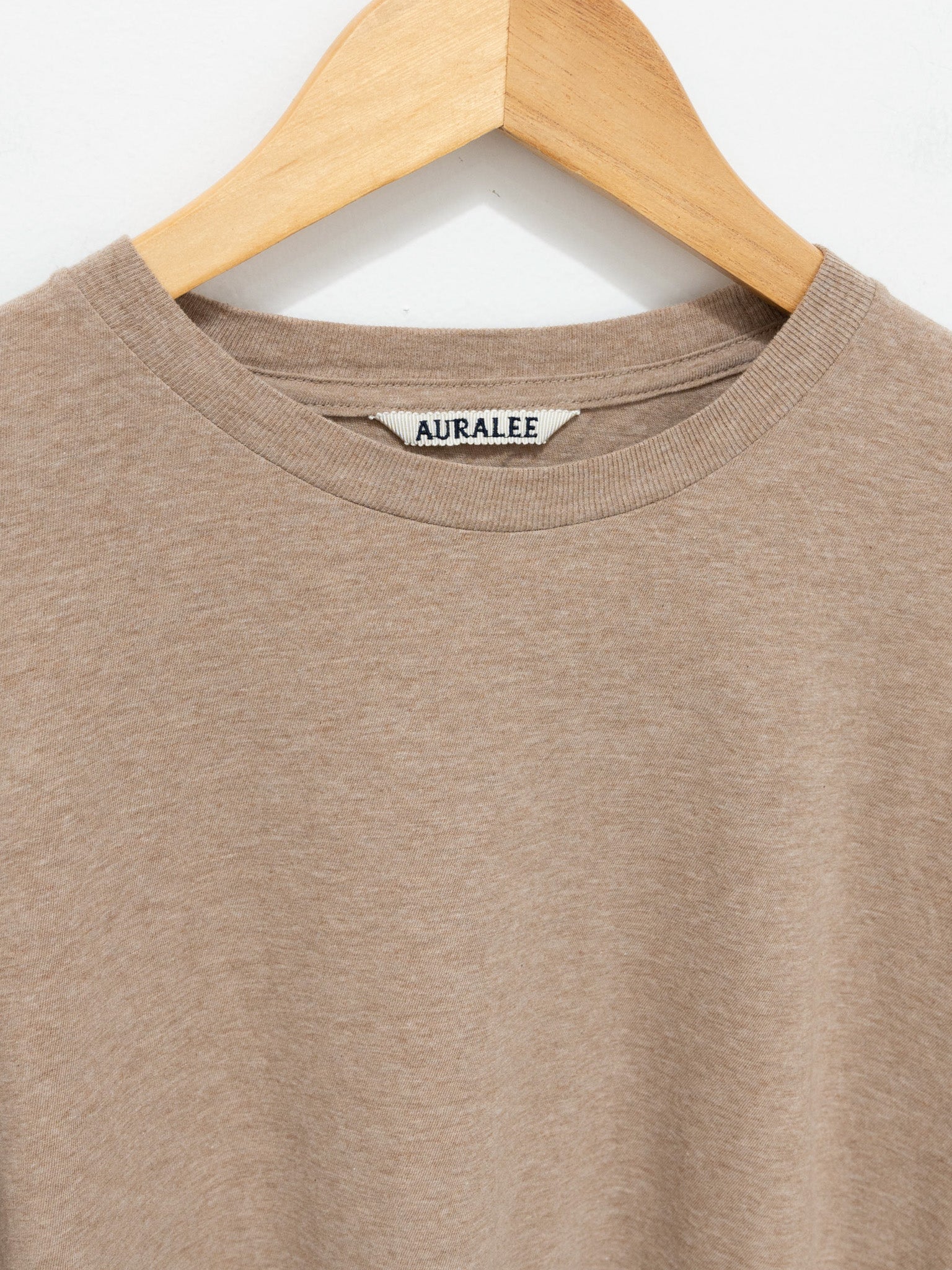 Namu Shop - Auralee Hard Twist Cotton Cashmere L/S Tee - Top Beige (Women’s)