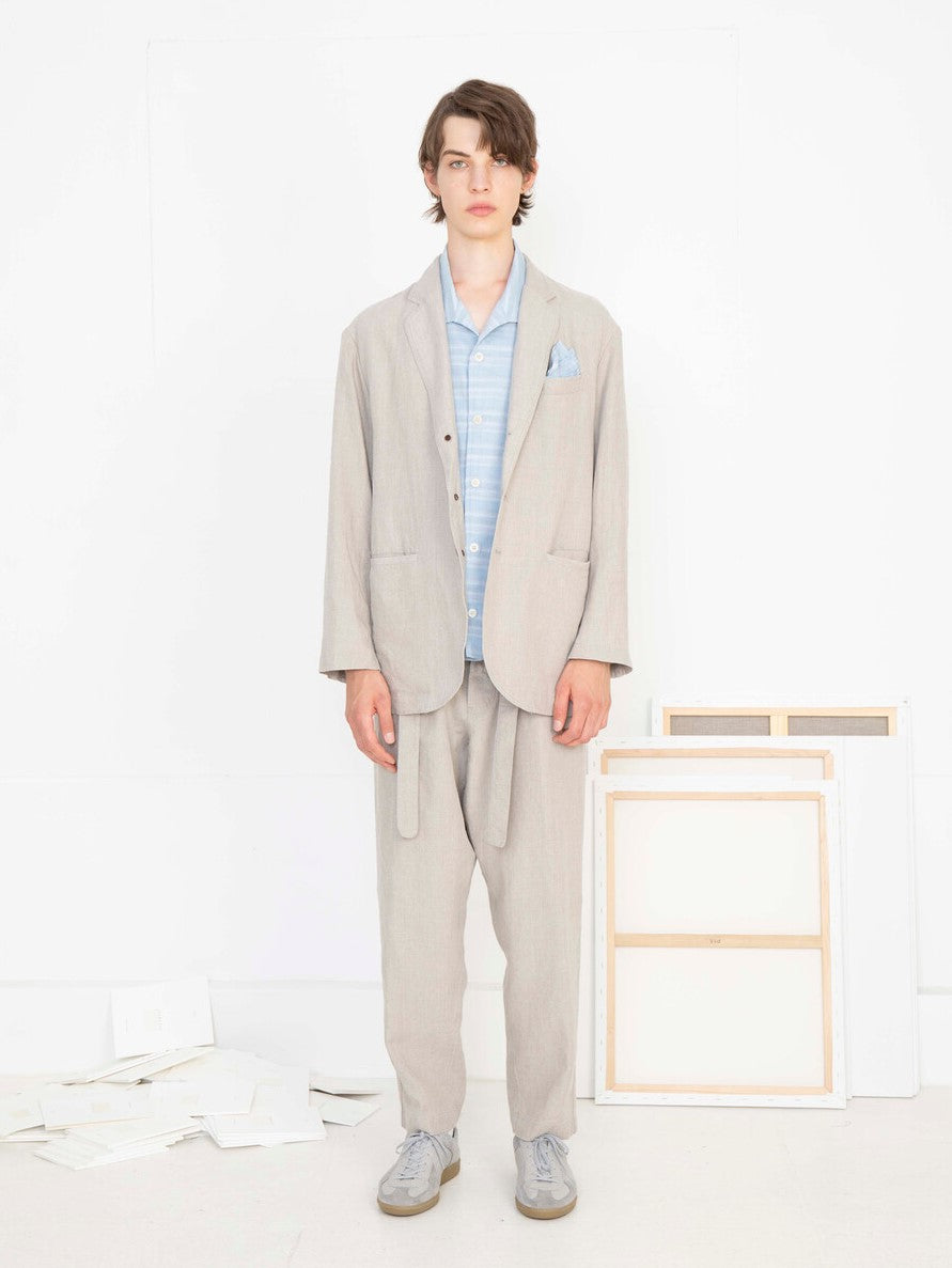 Namu Shop - Document Irish Linen Relaxed Jacket - Beige