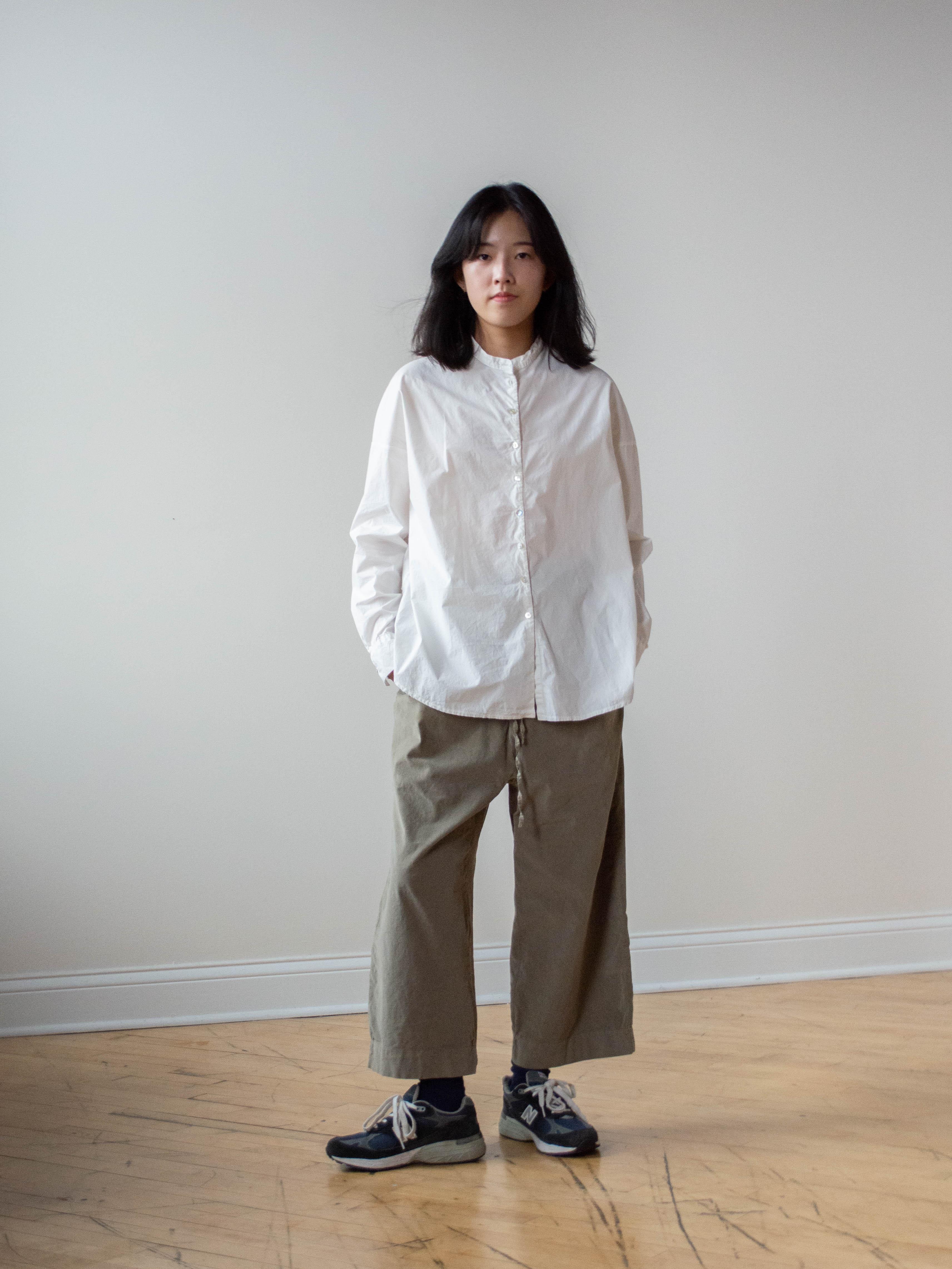 Namu Shop - Album di Famiglia Band Collar Shirt TS - Milk