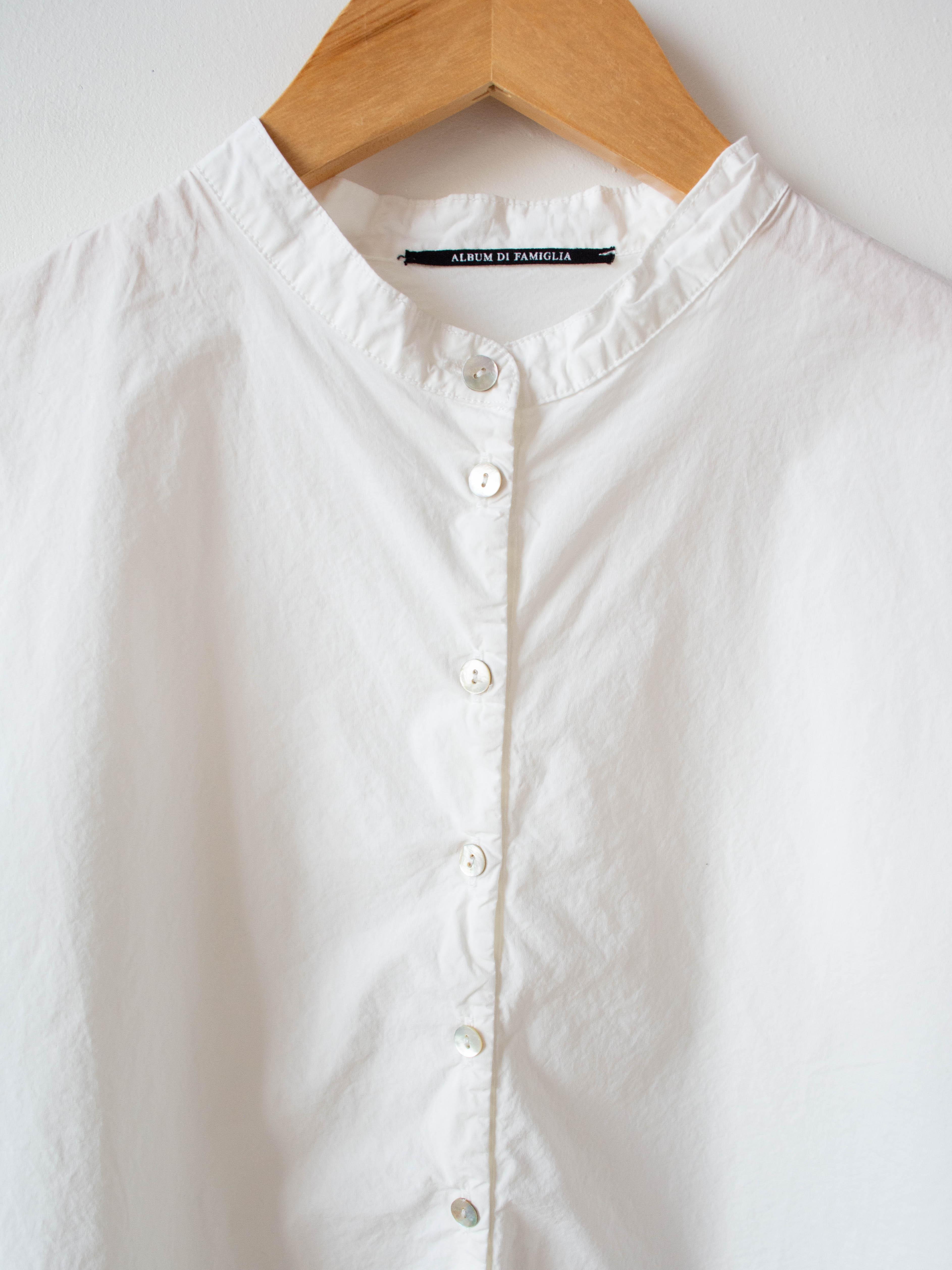 Namu Shop - Album di Famiglia Band Collar Shirt TS - Milk