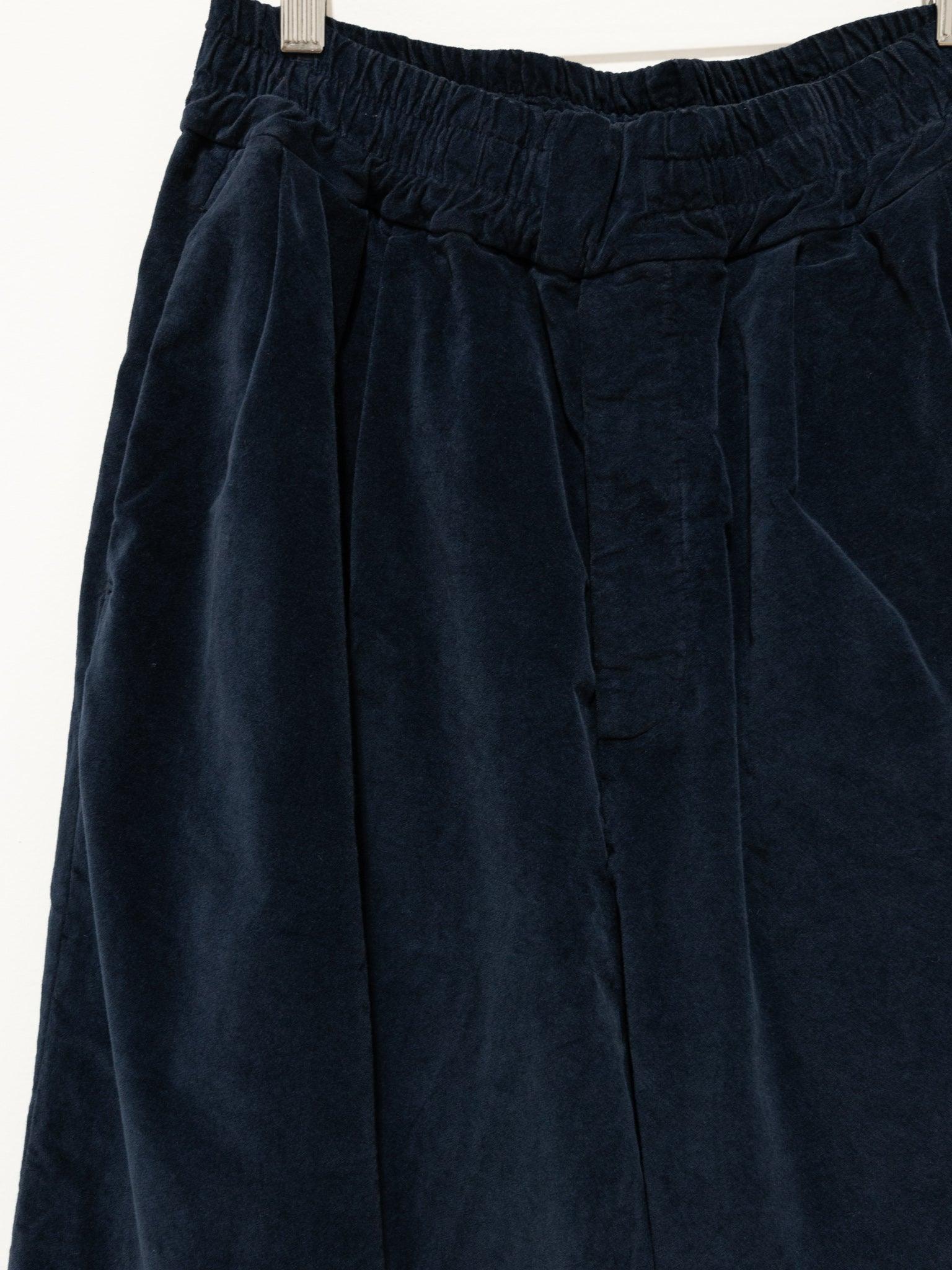 Namu Shop - Album Di Famiglia Bragoni Velvet Trousers - Navy