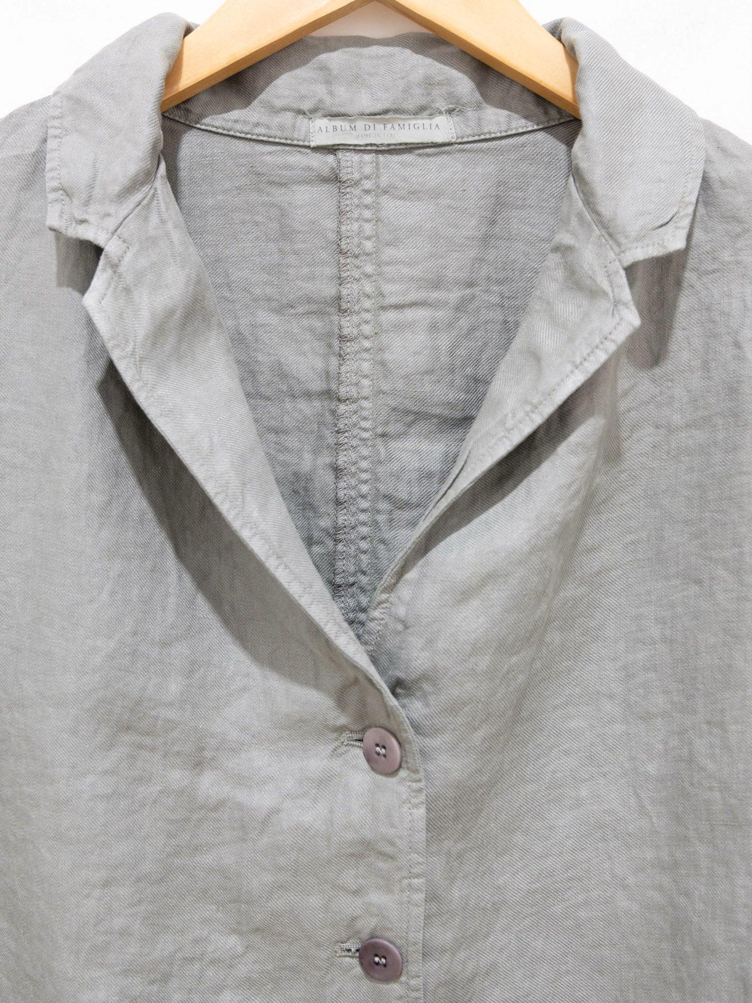 Namu Shop - Album di Famiglia Linen Loose Blazer - Stone Gray