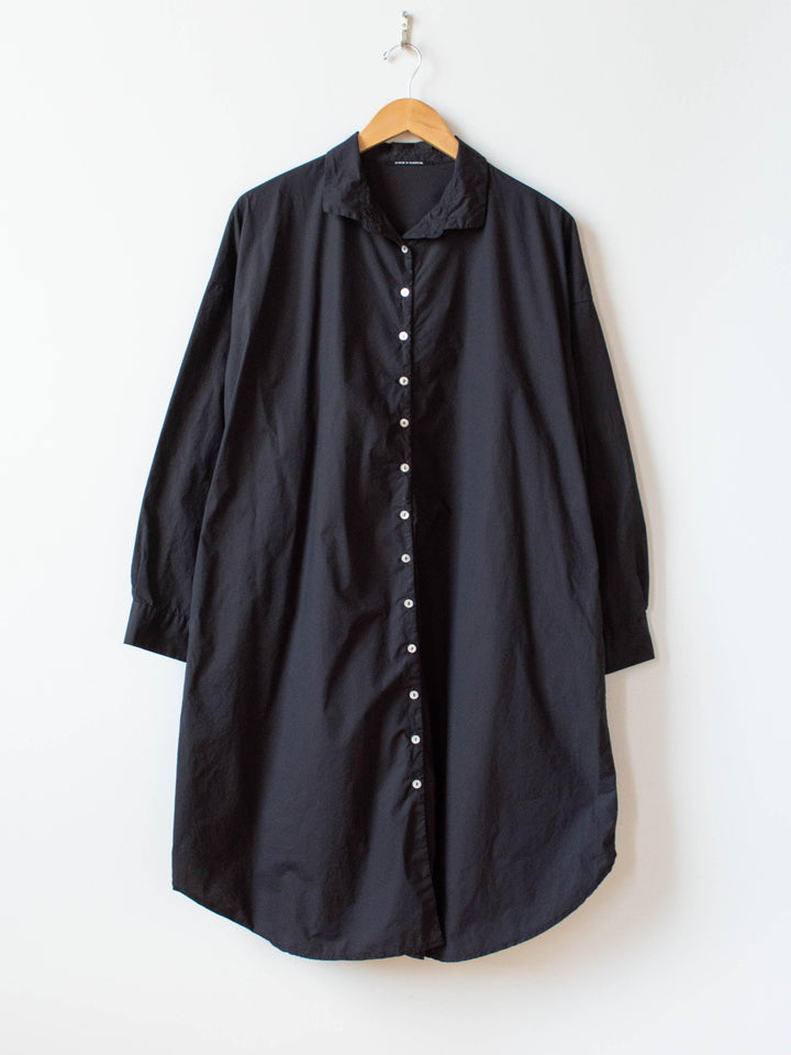 Namu Shop - Album di Famiglia Long Collar Shirt Dress TS - Black